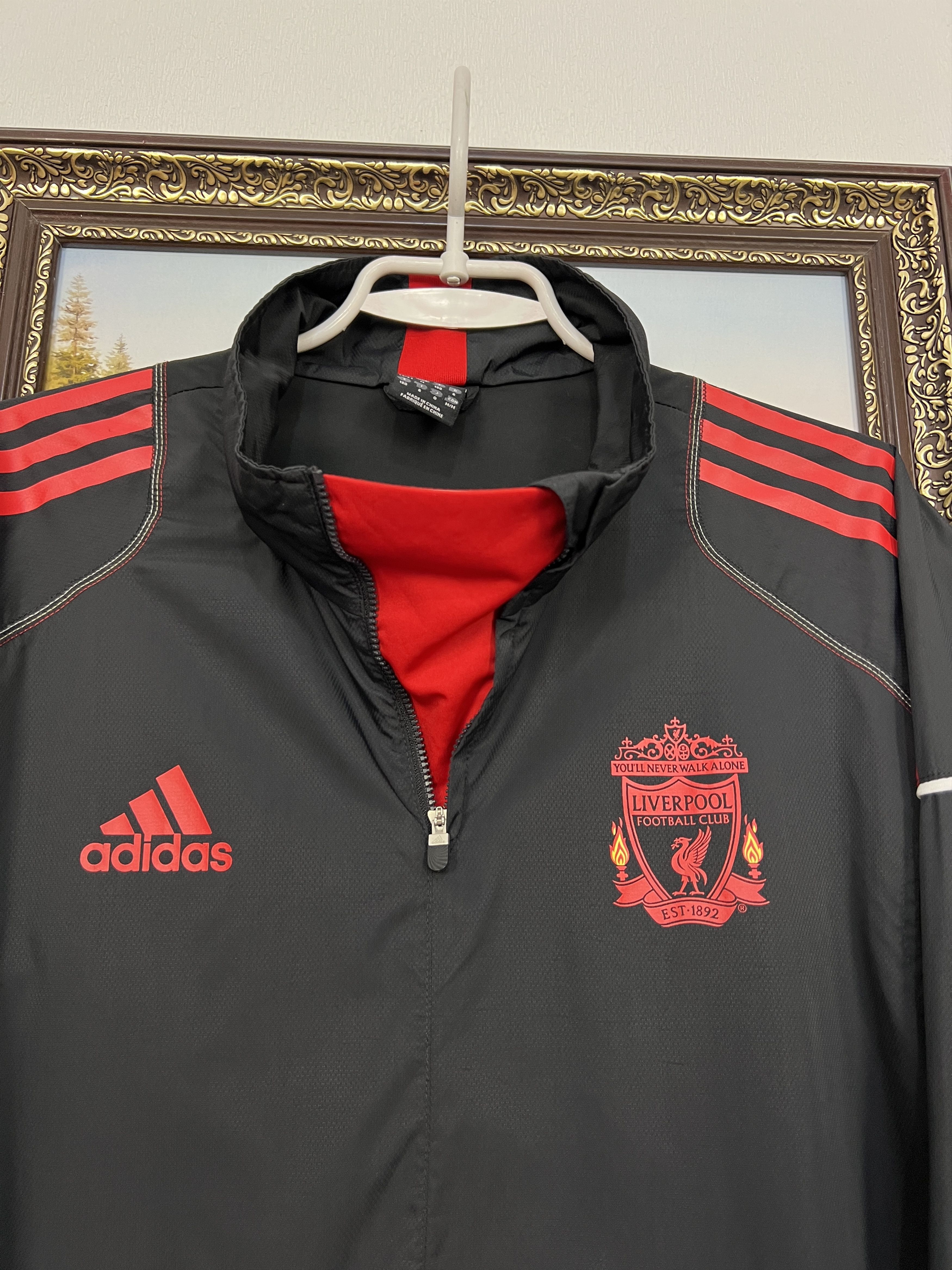 Adidas Vintage Adidas Liverpool Football Train Black Jacket Soccer Size US M / EU 48-50 / 2 - 3 Thumbnail