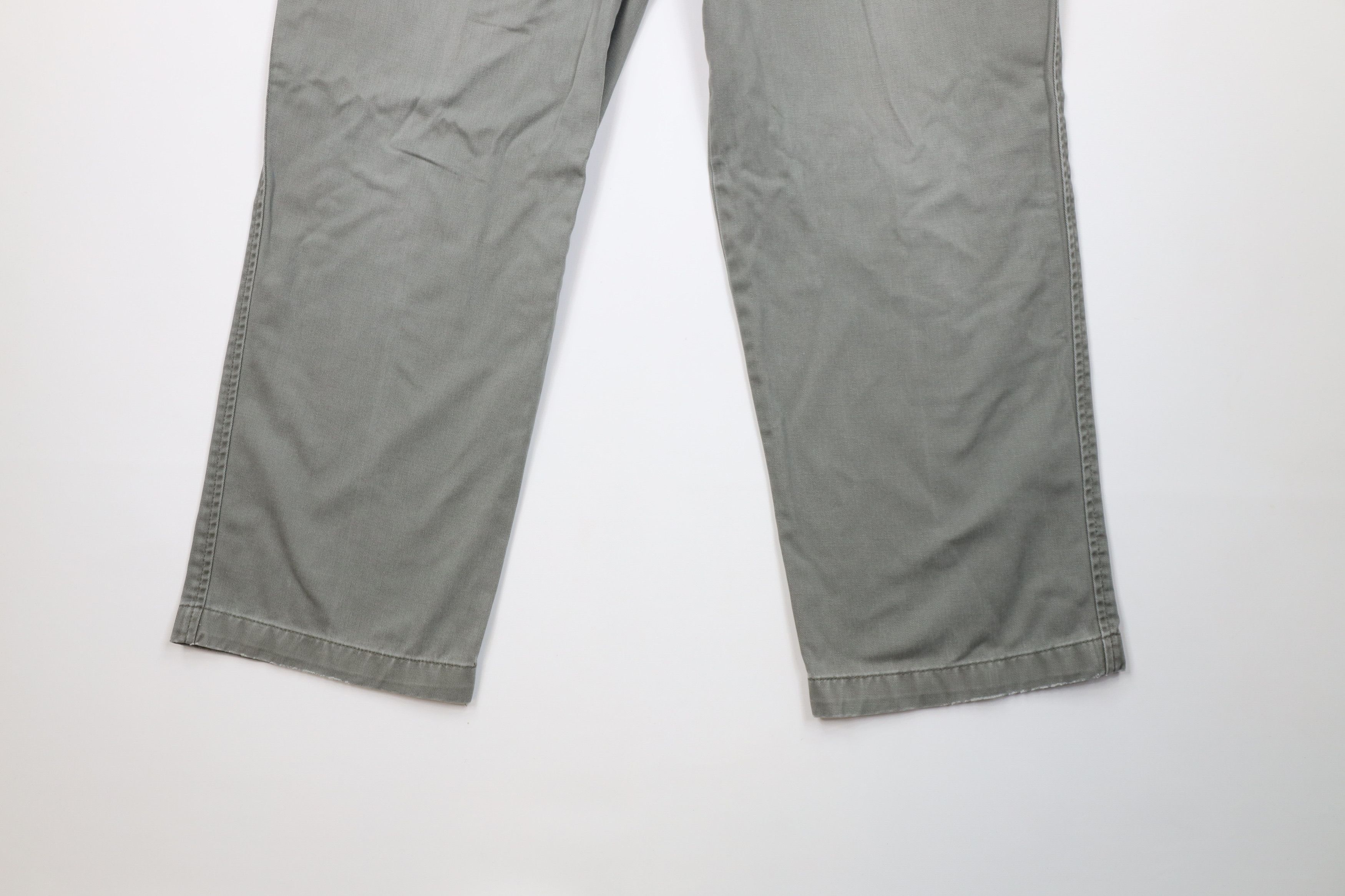 Eddie Bauer Vintage 90s Eddie Bauer Fit Pleated Wide Leg Chino Pants Size US 38 / EU 54 - 4 Thumbnail