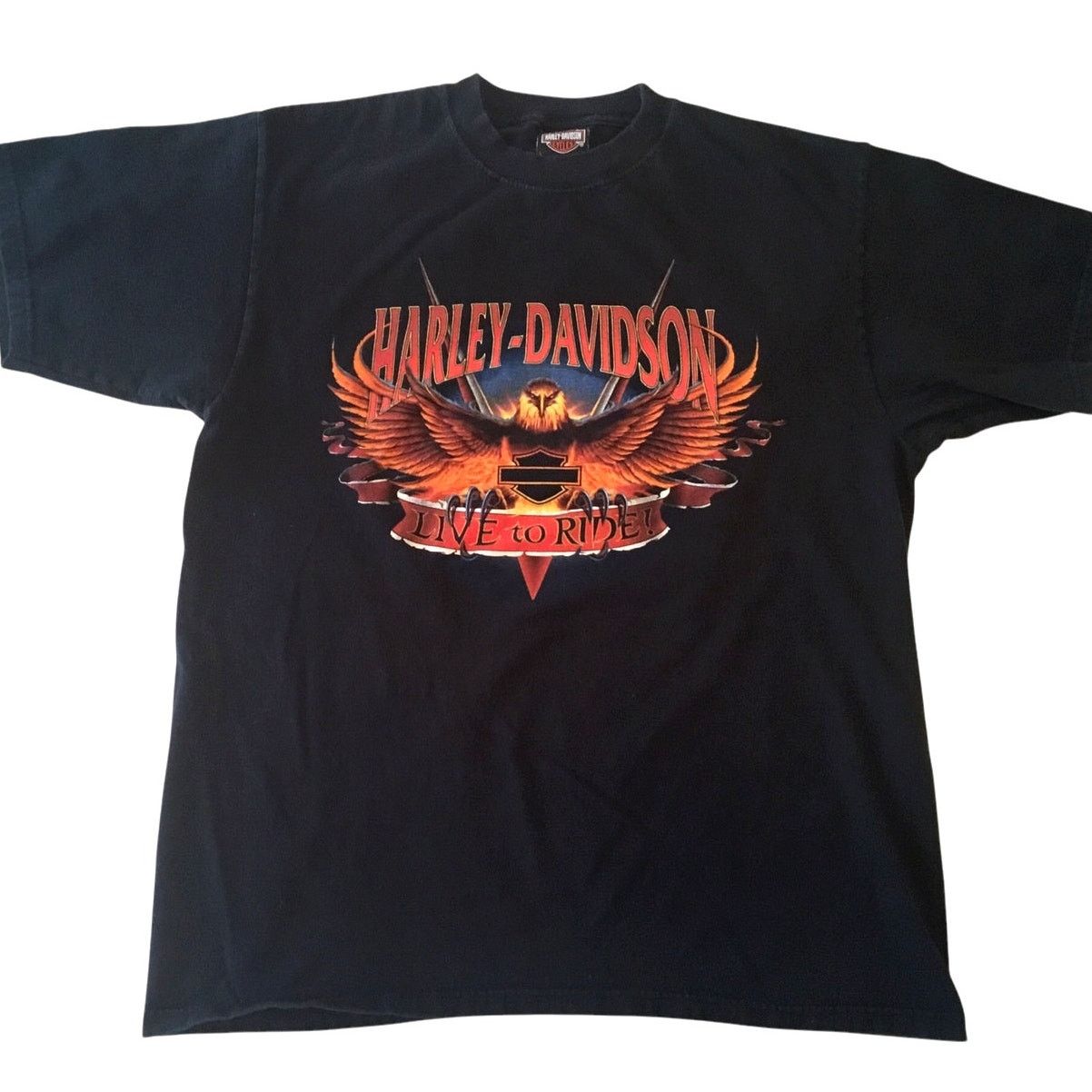 Harley Davidson Harley Davidson T-Shirt L Eagle Black Lake Erie Avon Ohio Size US L / EU 52-54 / 3 - 1 Thumbnail