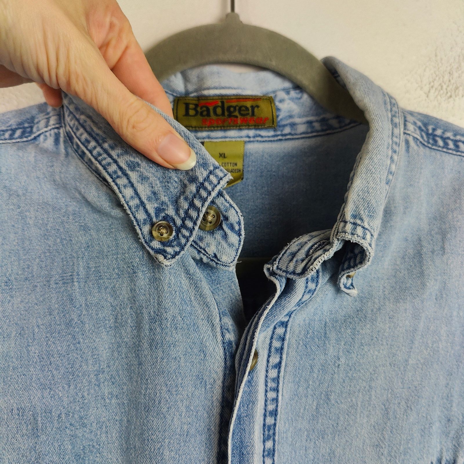 Other Vintage Coca Cola Denim Shirt Mens XL Blue Badger 90s Size US XL / EU 56 / 4 - 3 Thumbnail