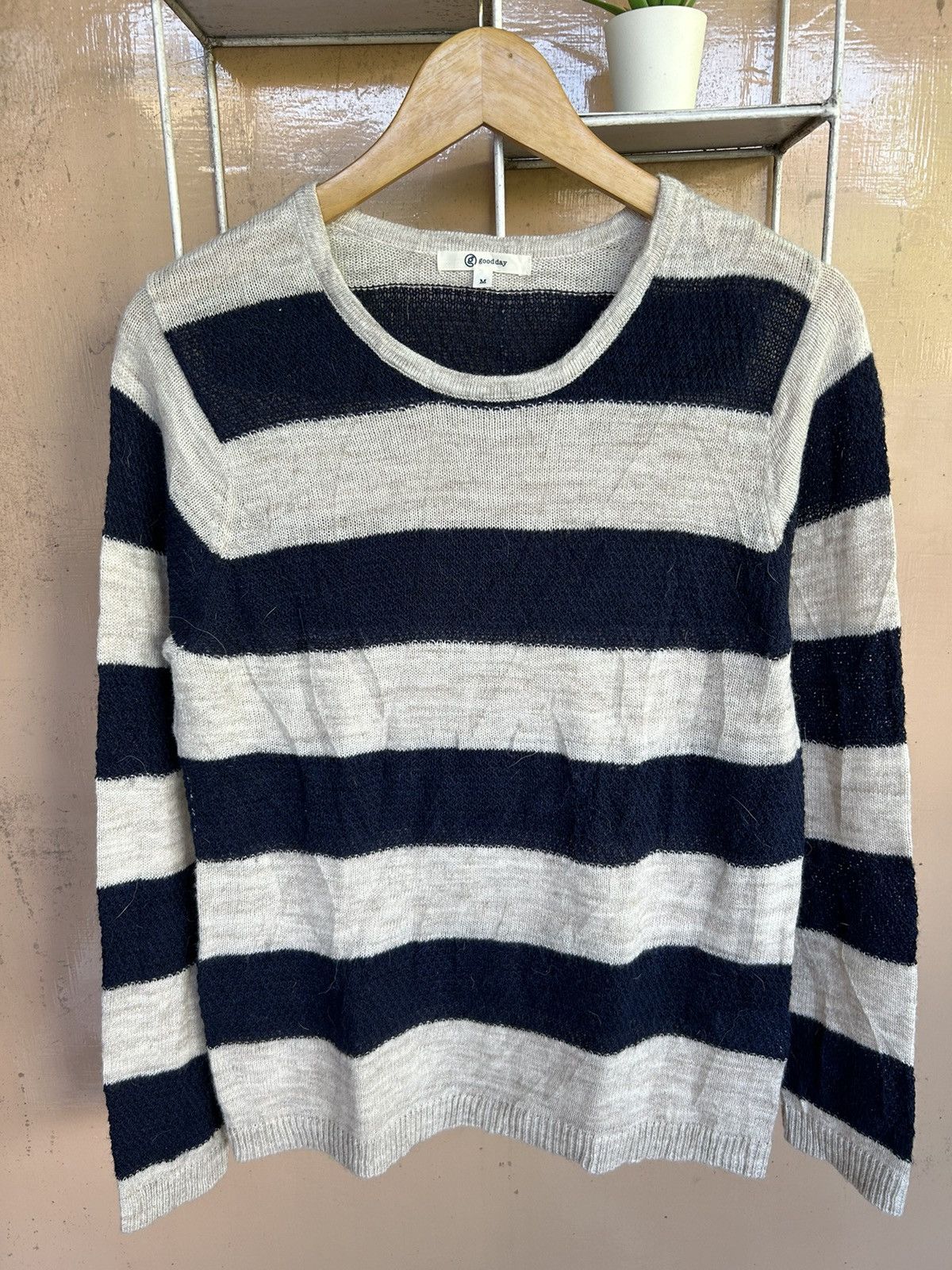 Issey Miyake × Japanese Brand 💸BINDINGOFFER💸Japanese Knit Stripe Good day Long Sleeve Size US M / EU 48-50 / 2 - 5 Thumbnail