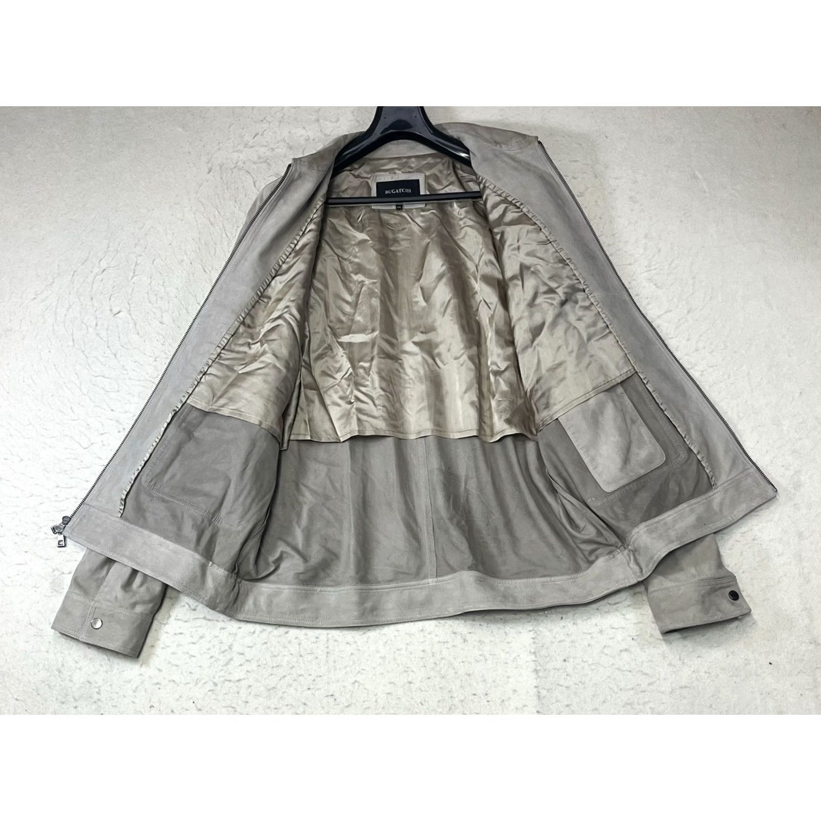 BUGATCHI BUGATCHI Suede Leather Jacket Zip Black Zipper 2XL Men Brown Tan Overcoat Vintage No Size US XXL / EU 58 / 5 - 6 Thumbnail