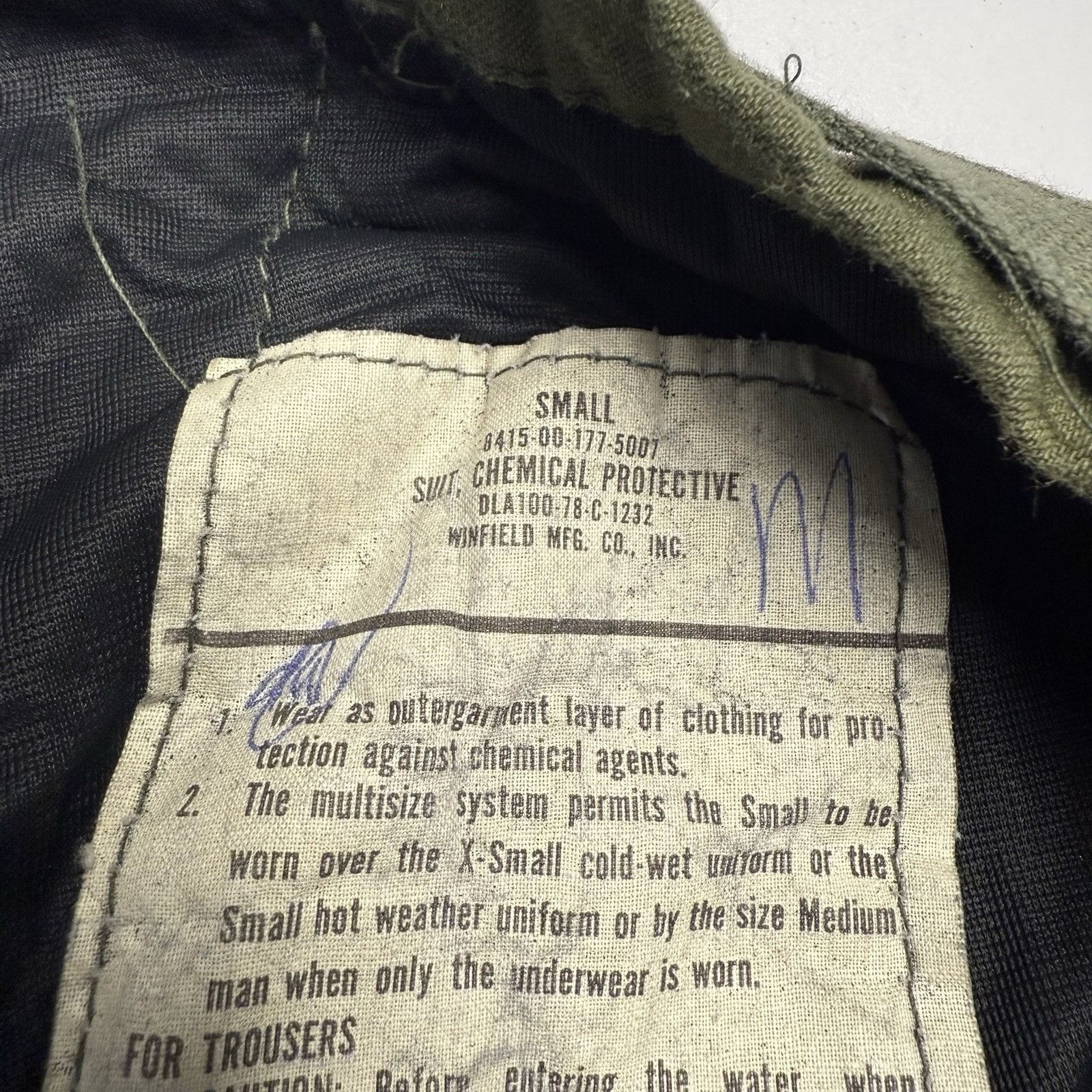Vintage Vintage Military Chemical Protective Suit Pants Mens Small Size US 33 - 12 Thumbnail