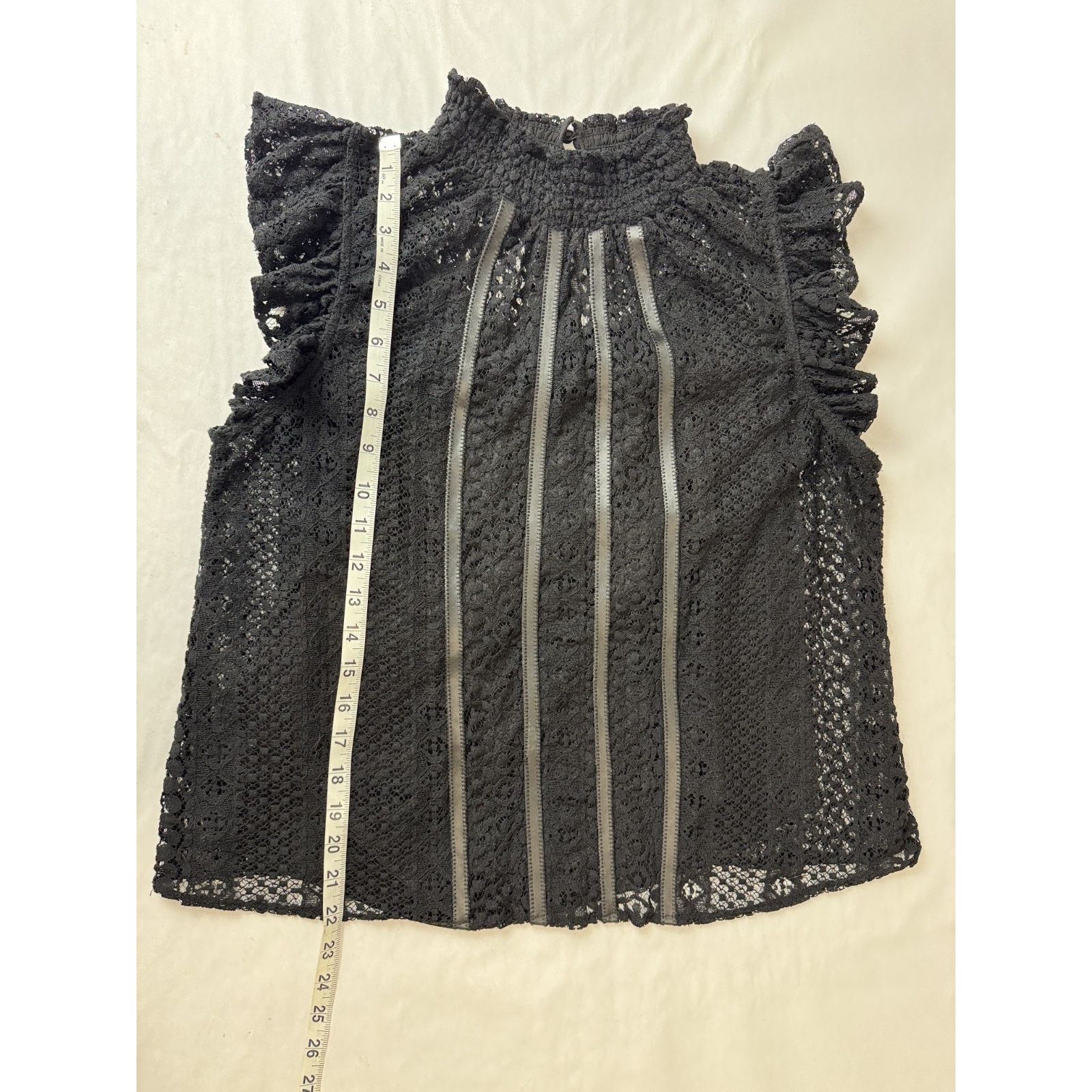 Express Goth Whimsigoth Witchy Lace Black Mock Neck Top Medium Size M / US 6-8 / IT 42-44 - 4 Thumbnail