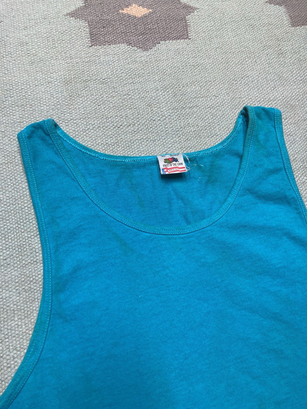 Fruit Of The Loom × Vintage 90s tank top shirt fruit of the loom stained grunge beach XL Size US XL / EU 56 / 4 - 4 Thumbnail