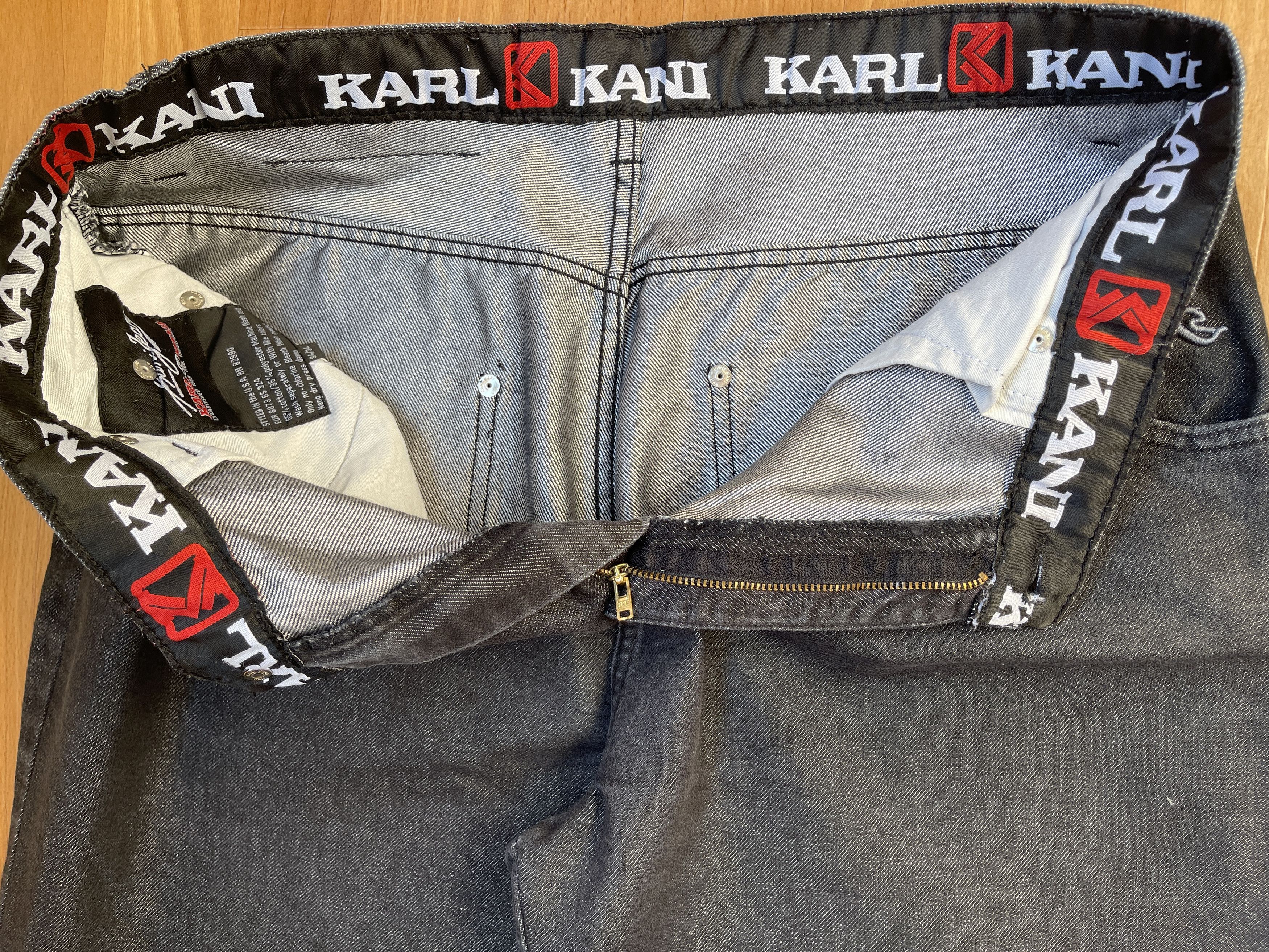 Karl Kani KARL KANI jeans shiny vintage baggy jeans silver metallic 34 Size US 34 / EU 50 - 12 Thumbnail