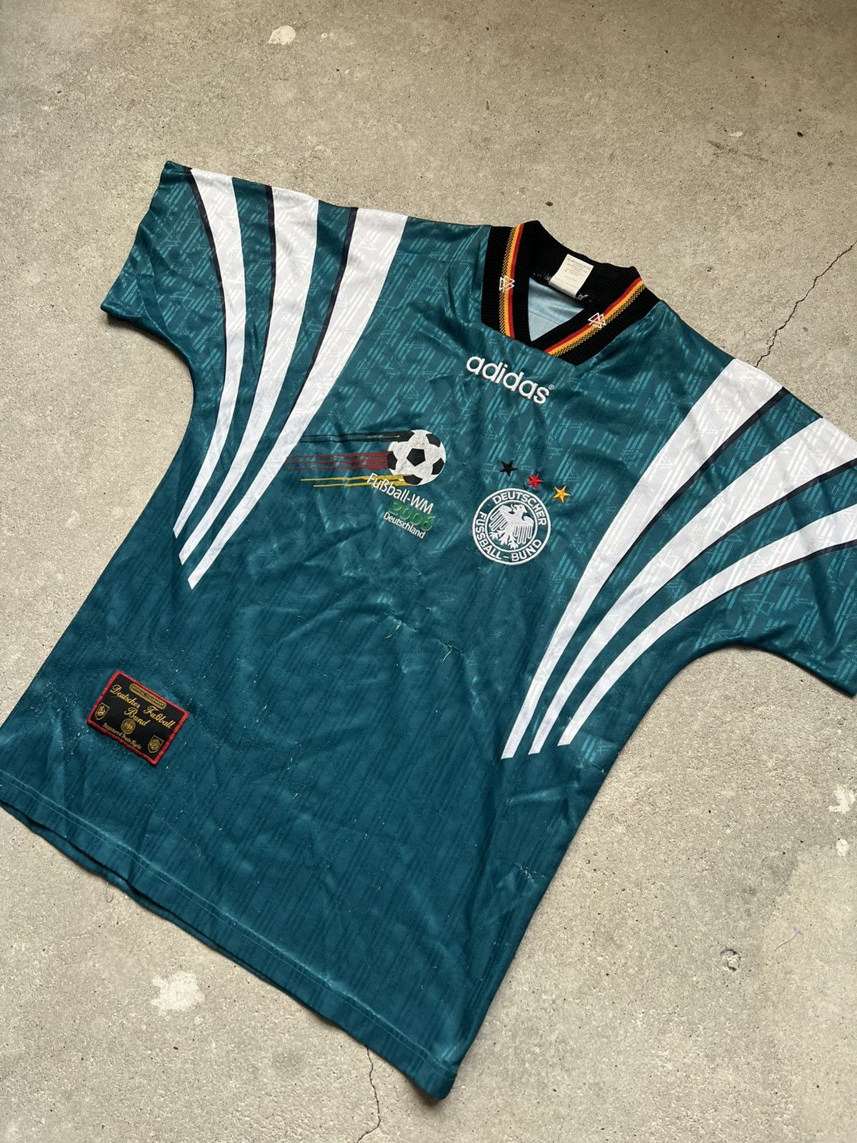 Adidas Deutschland Trikot 1996 adidas Away DFB Jersey Germany Shirt Size US S / EU 44-46 / 1 - 2 Thumbnail