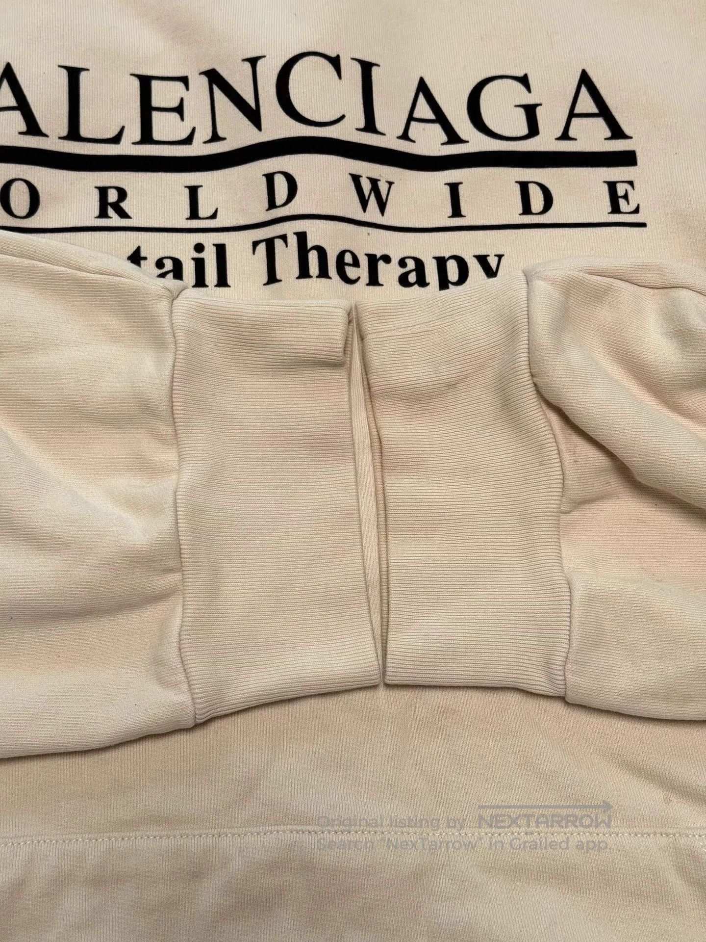 Balenciaga Beige Worldwide Retail Therapy Hoodie. Size US L / EU 52-54 / 3 - 2 Thumbnail