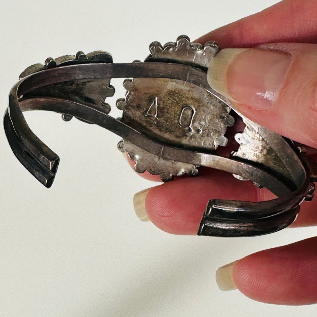 Other Zuni Alice Quam Turquoise Native American Silver Bracelet Size ONE SIZE - 5 Thumbnail
