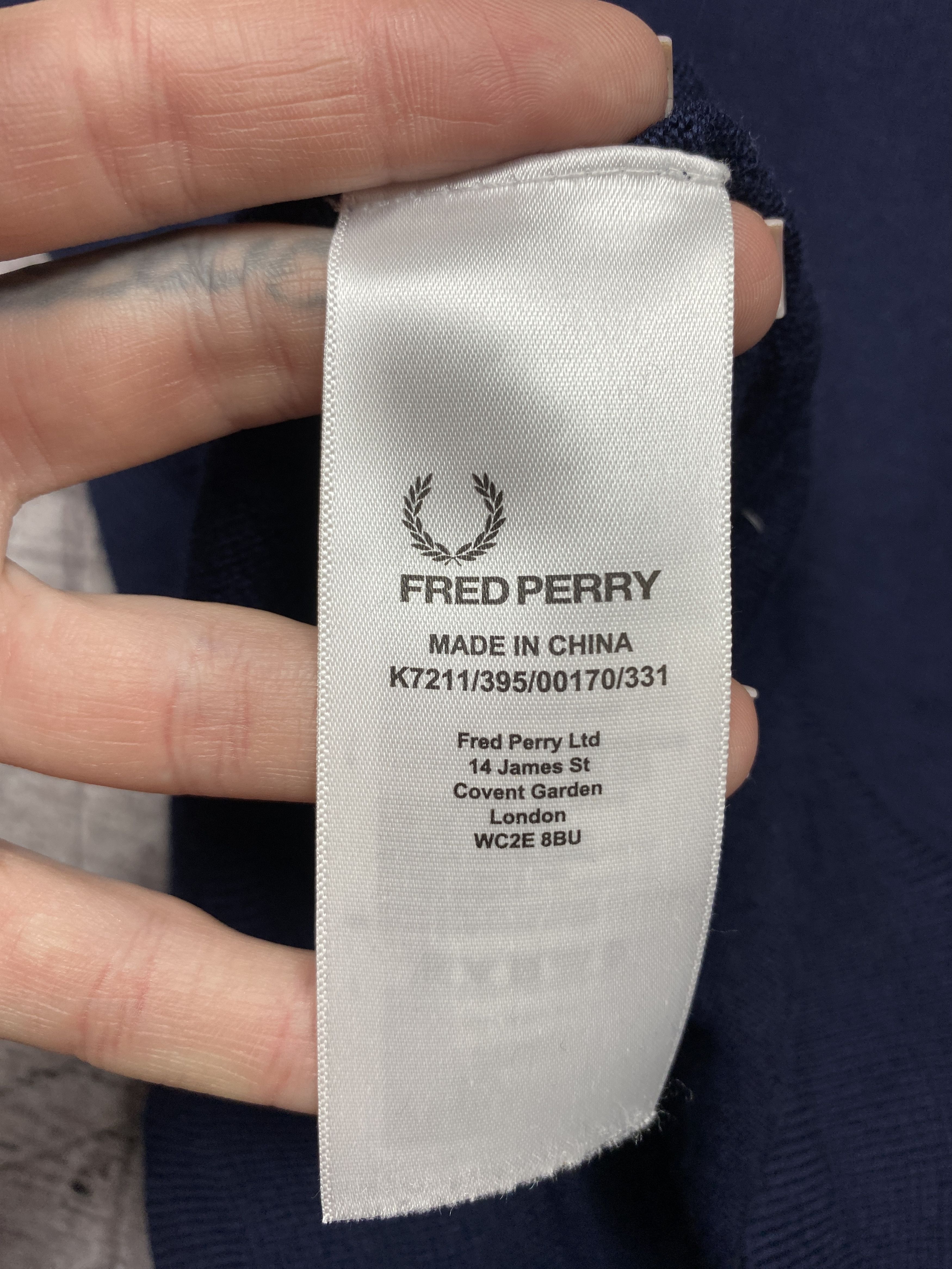 Fred Perry Fred Perry Mens Merino Wool Knit Crew Neck Sweater Size US M / EU 48-50 / 2 - 5 Thumbnail