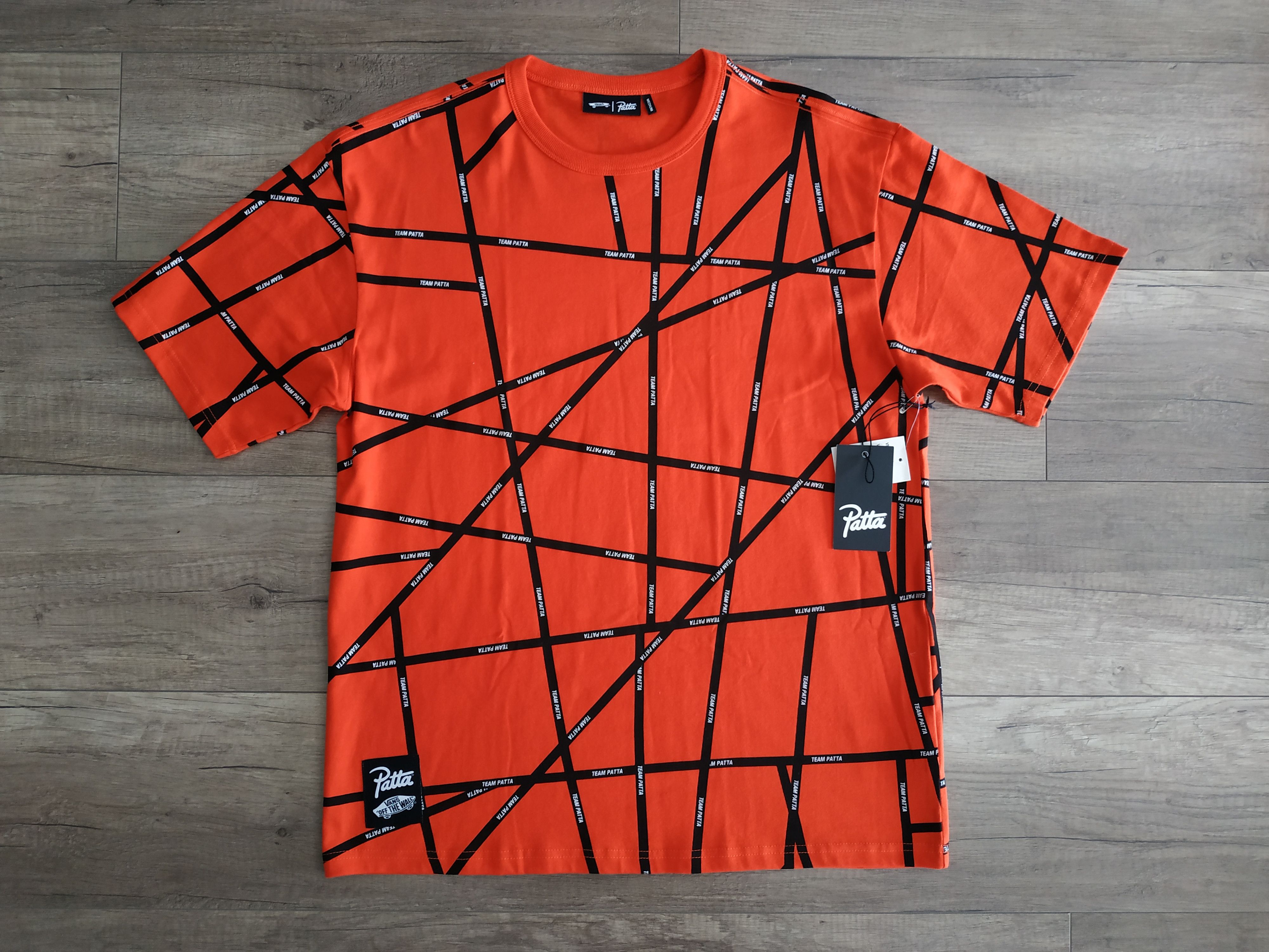 Patta × Vans VANS 'Vault' x PATTA Collabo Men's Red T-shirt, s. MEDIUM Size US M / EU 48-50 / 2 - 1 Thumbnail