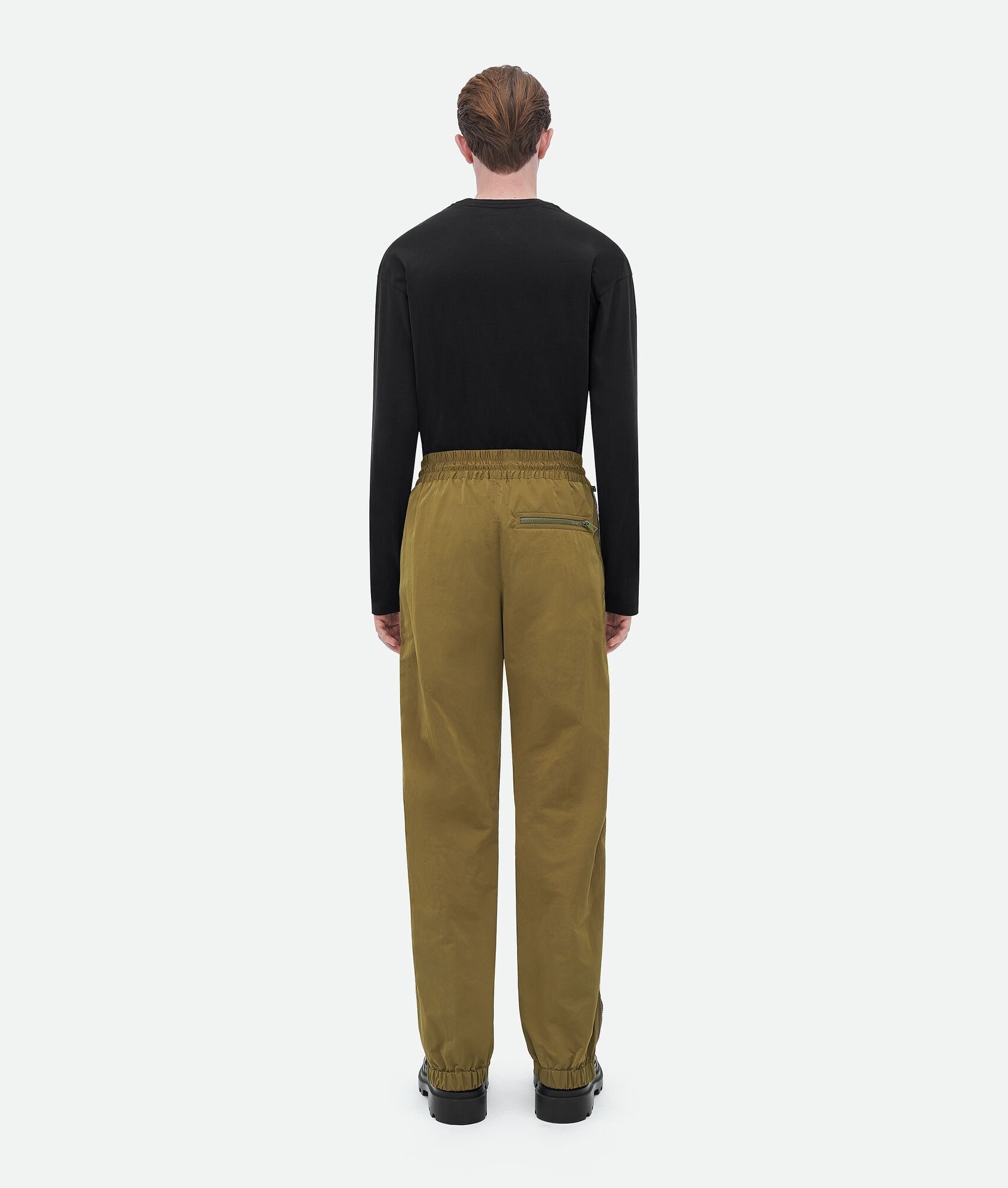 Bottega Veneta o1n1vont0625 Zipped Nylon Pant in Liana Size US 32 / EU 48 - 3 Thumbnail