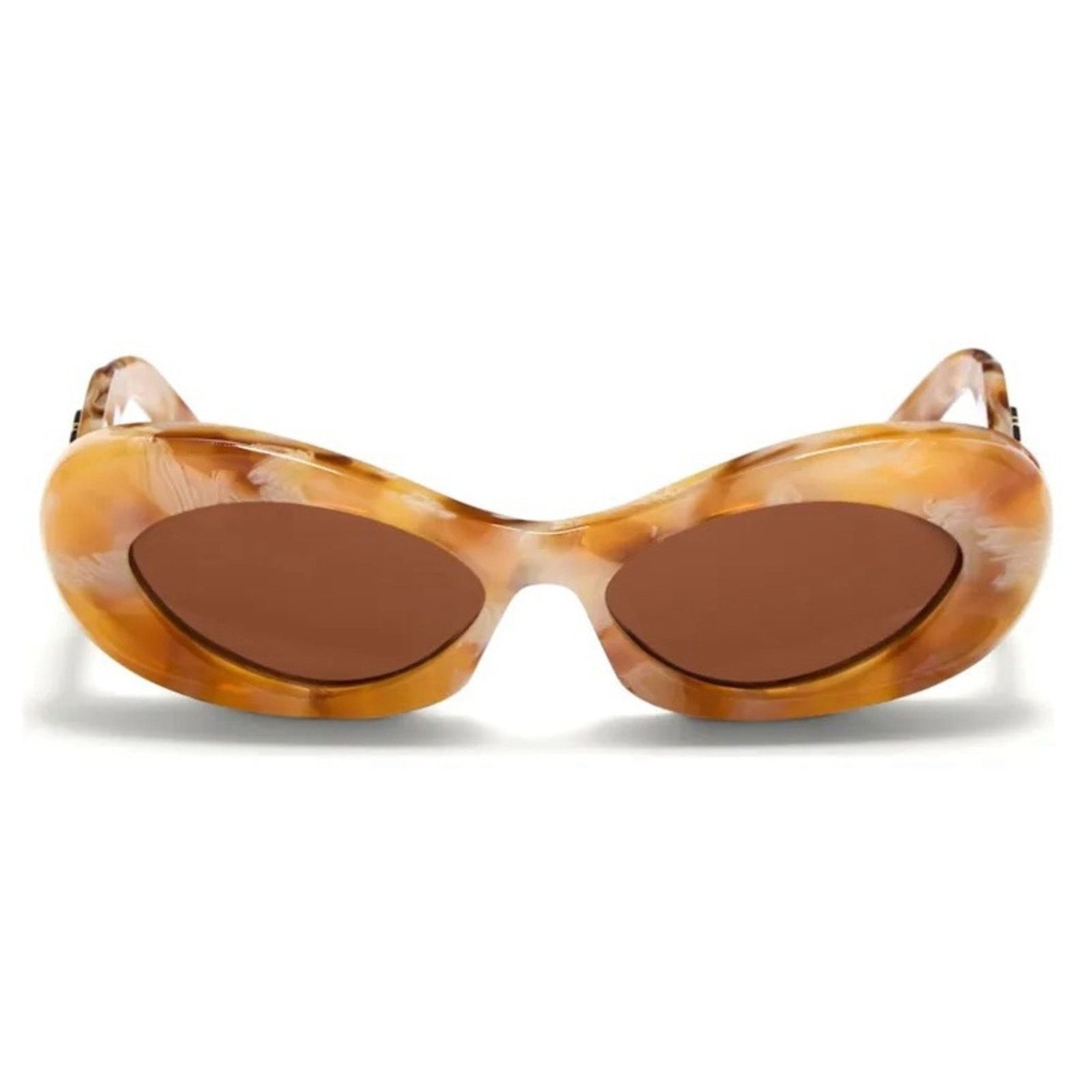 Valentino New! Valentino Women's Brown Oval Sunglasses, VLS 178D, $590 Size ONE SIZE - 9 Thumbnail