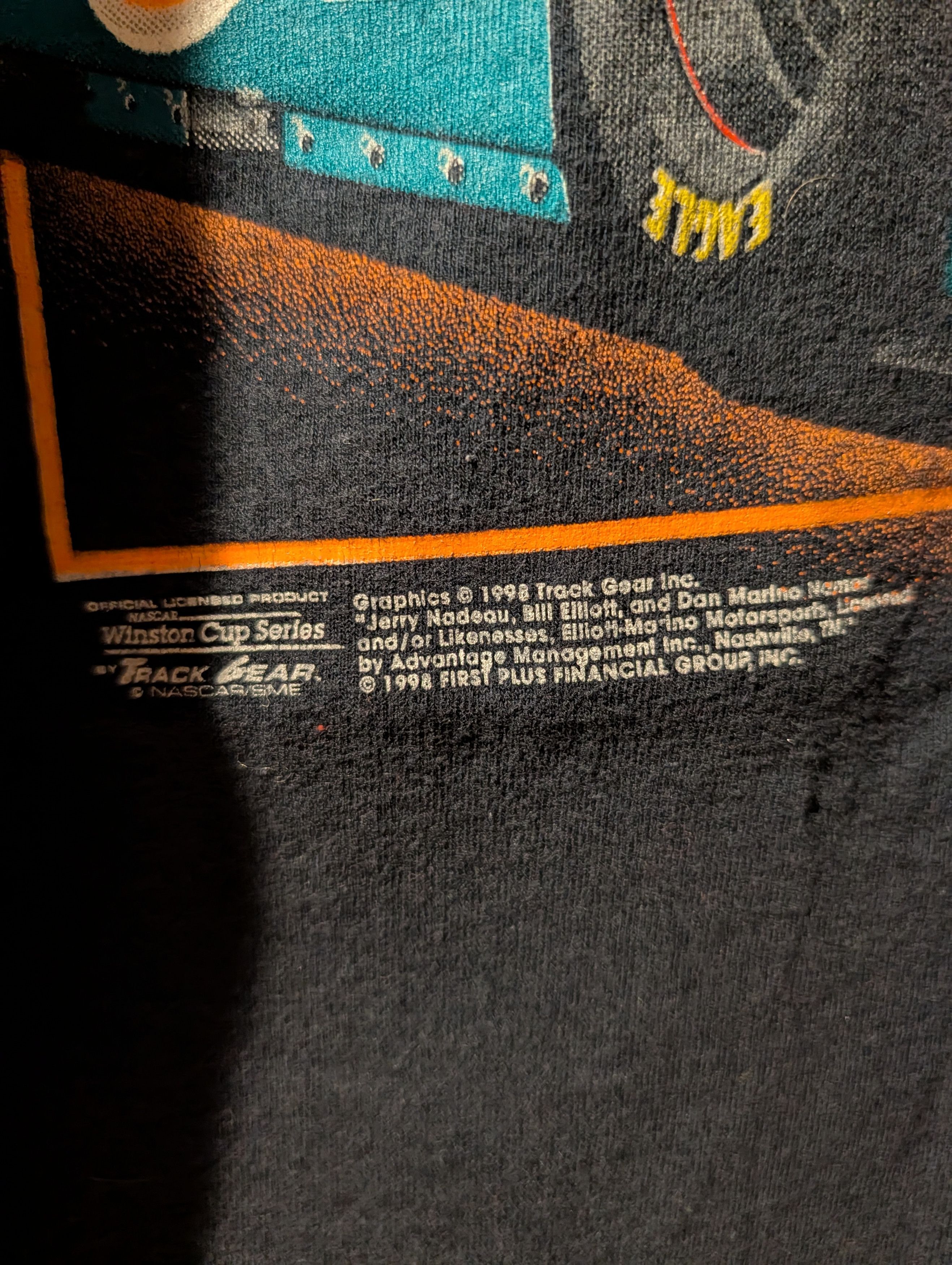 NASCAR Vintage Jerry Nadeau #13 Nascar T-Shirt First Marino Ford Size US XL / EU 56 / 4 - 7 Thumbnail