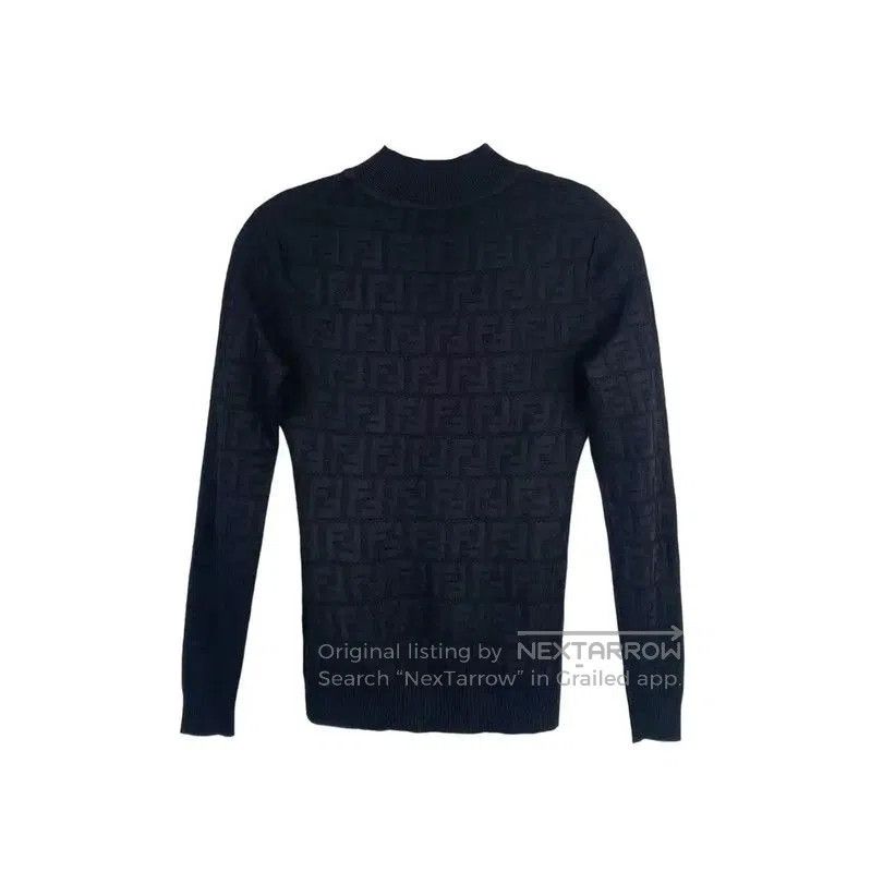 Fendi Fendi Black Cotton Knit Sweater for Women . Size XXS / US 00 / IT 34 - 2 Thumbnail