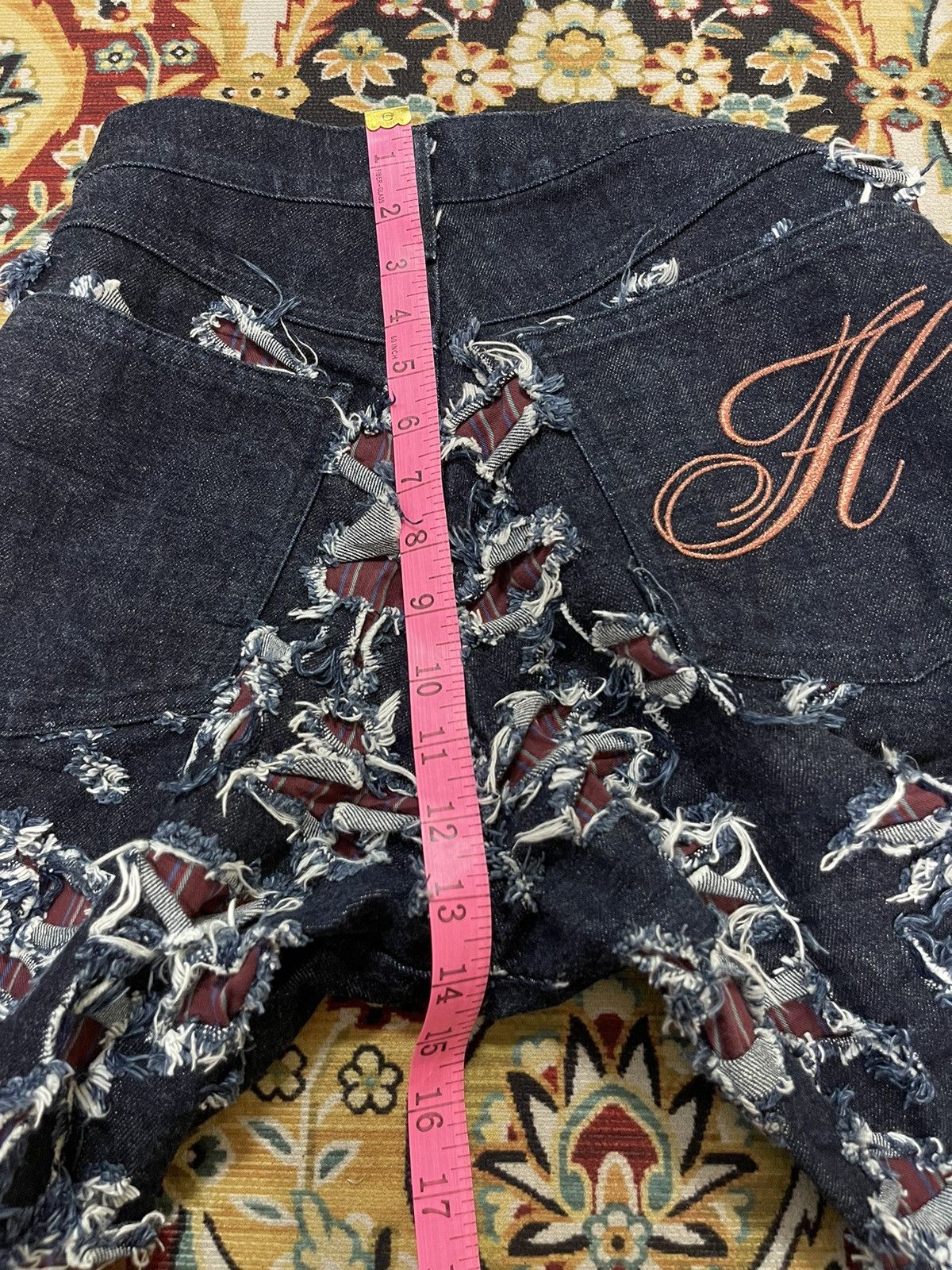 Japanese Brand Vintage Altch Destroyed Rips And Patchess Distressed Jeans Size US 29 - 19 Thumbnail