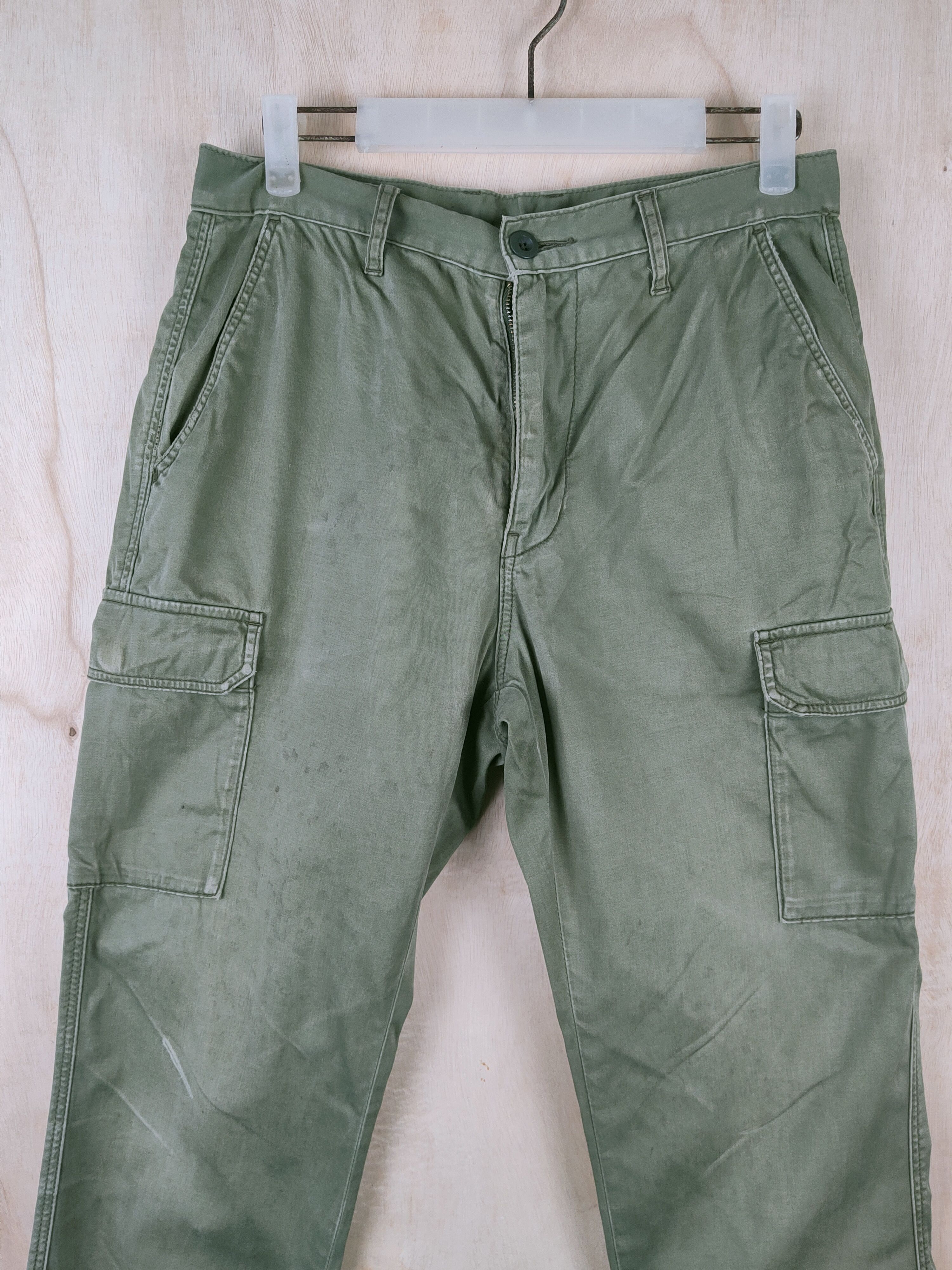 Japanese Brand Japanese Brand Green Multipocket Tactical Cargo Pants #S2485 Size US 29 - 2 Thumbnail