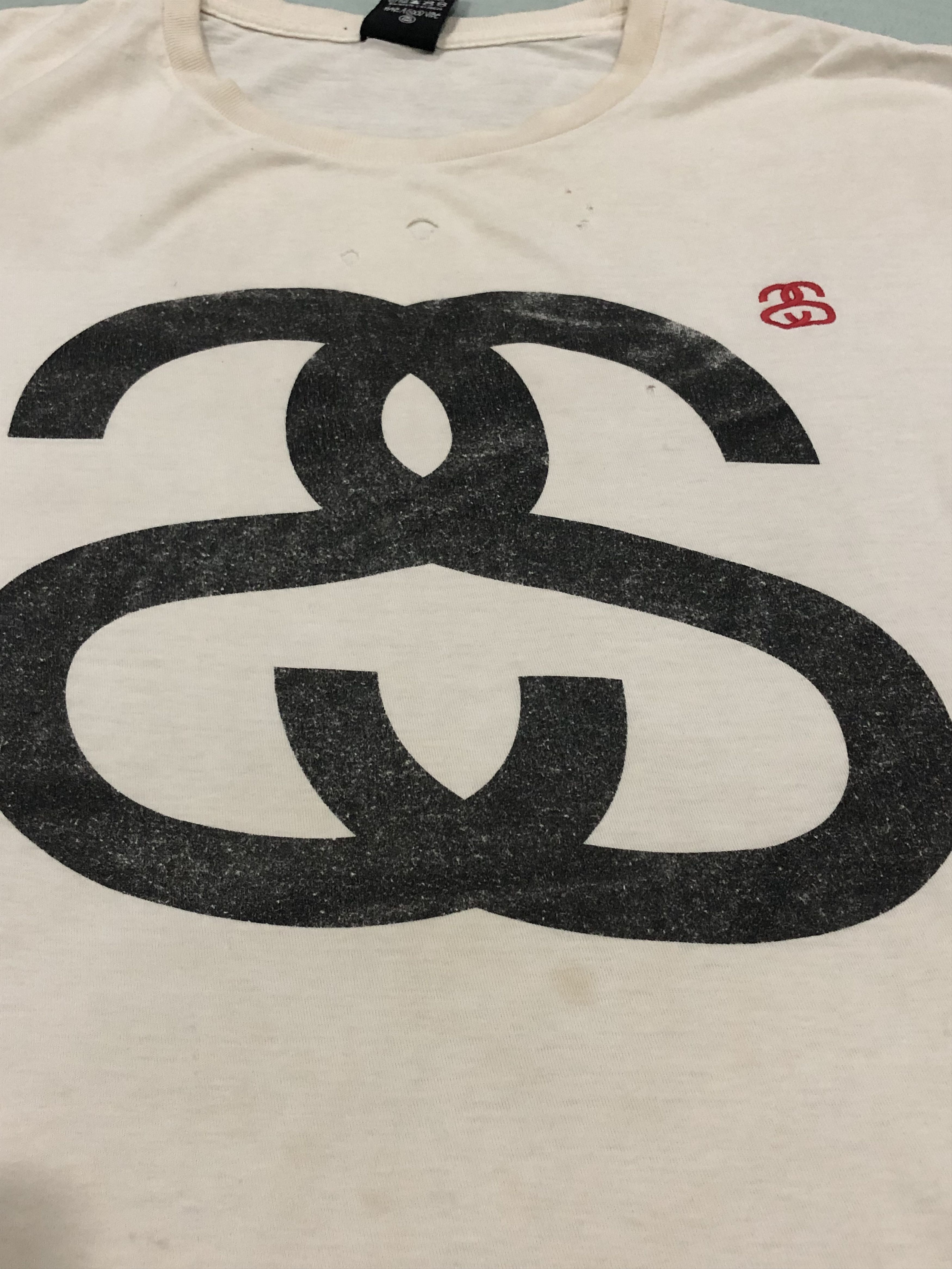 Stussy × Vintage Kombo Vintage Very Worn Stussy Large Tshirt Size US L / EU 52-54 / 3 - 7 Thumbnail