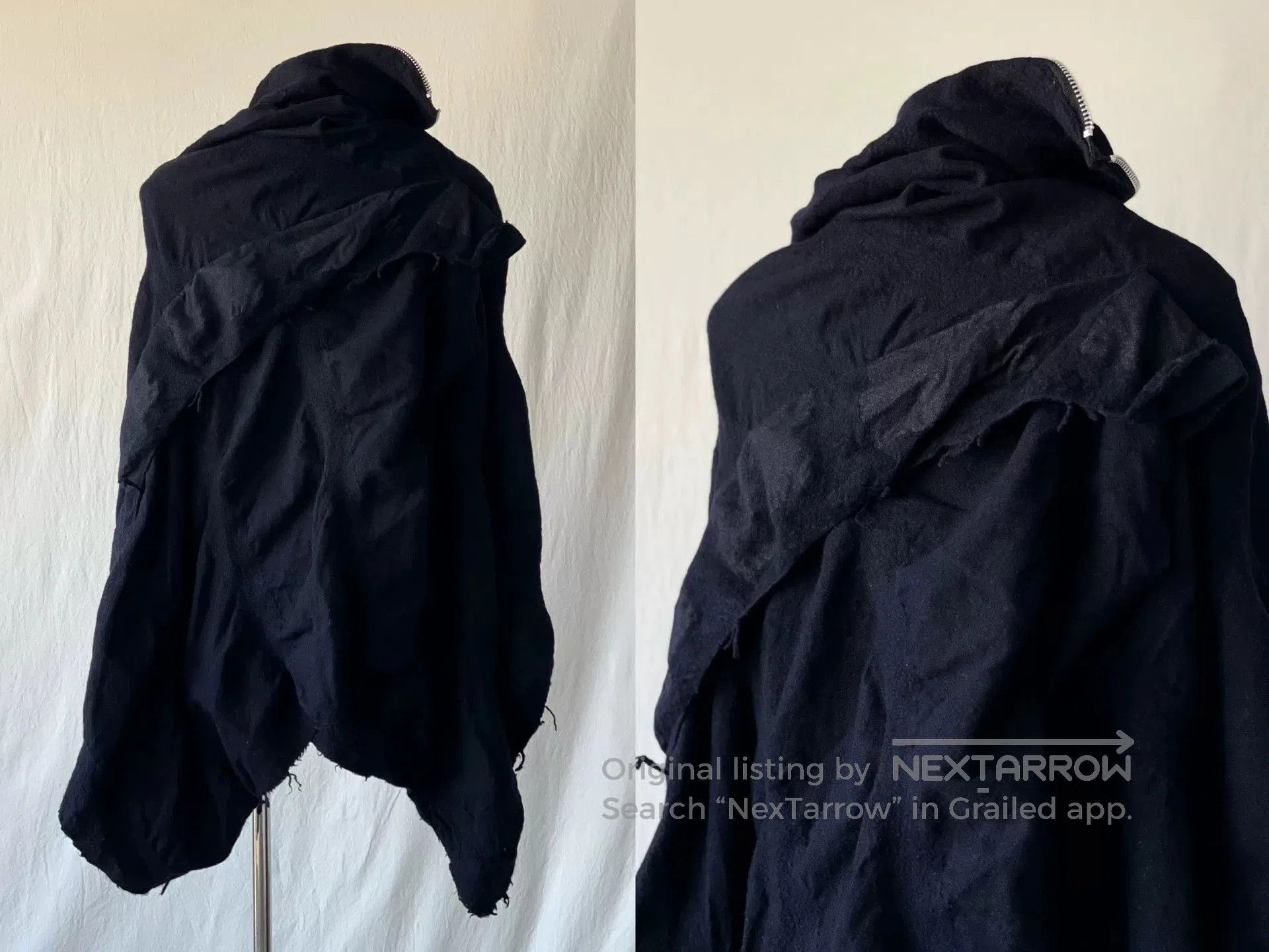 Tricot Comme des Garcons CDGtricot Asymmetric Wool Zip Cape. Size M / US 6-8 / IT 42-44 - 7 Thumbnail