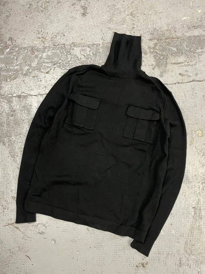 Balmain 2000s Pierre Balmain Black Wool Multi Pockets Turtleneck Size US M / EU 48-50 / 2 - 4 Thumbnail