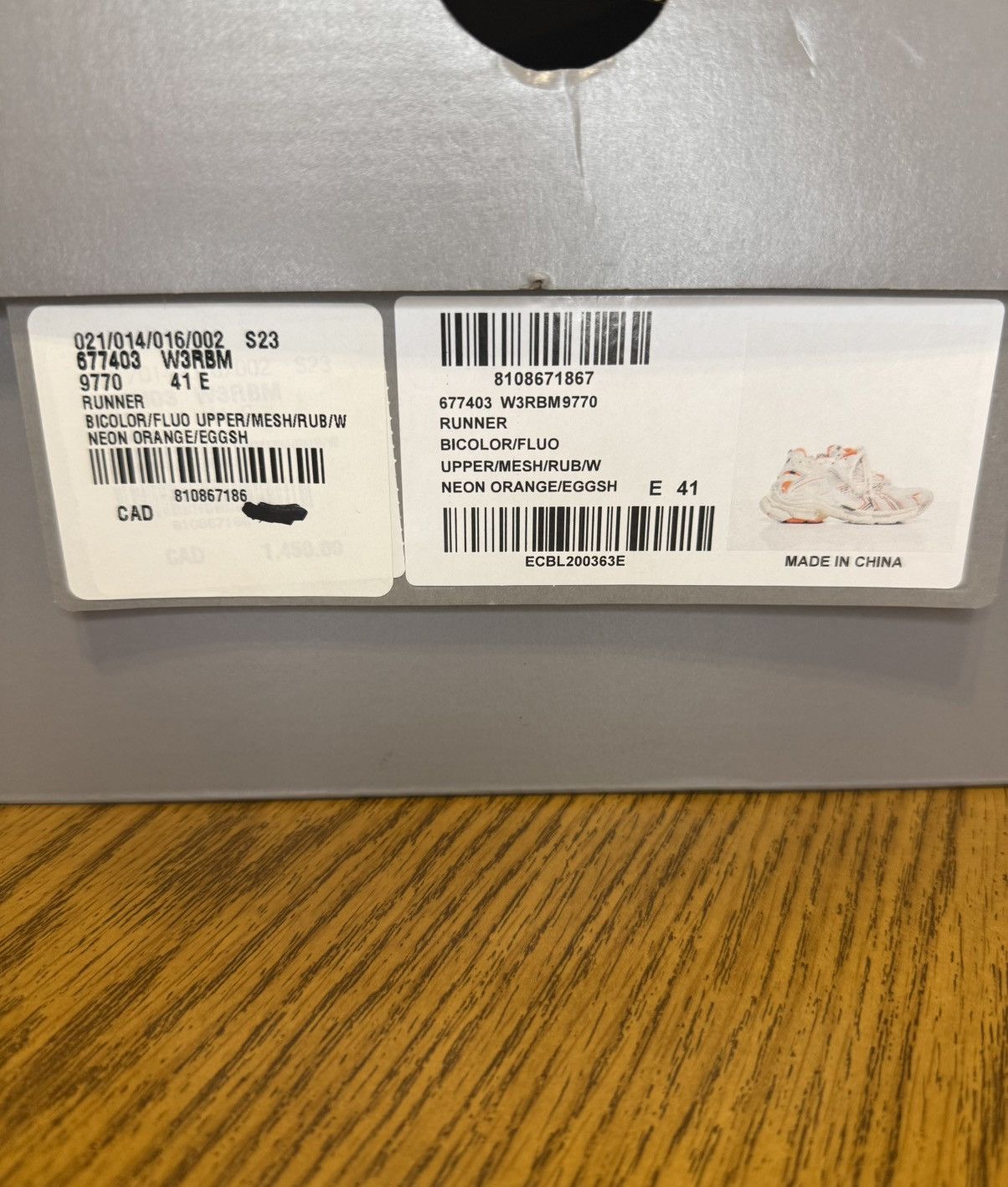 Balenciaga Balenciaga Runner Sneaker (White/Orange) Size US 8 / EU 41 - 9 Thumbnail
