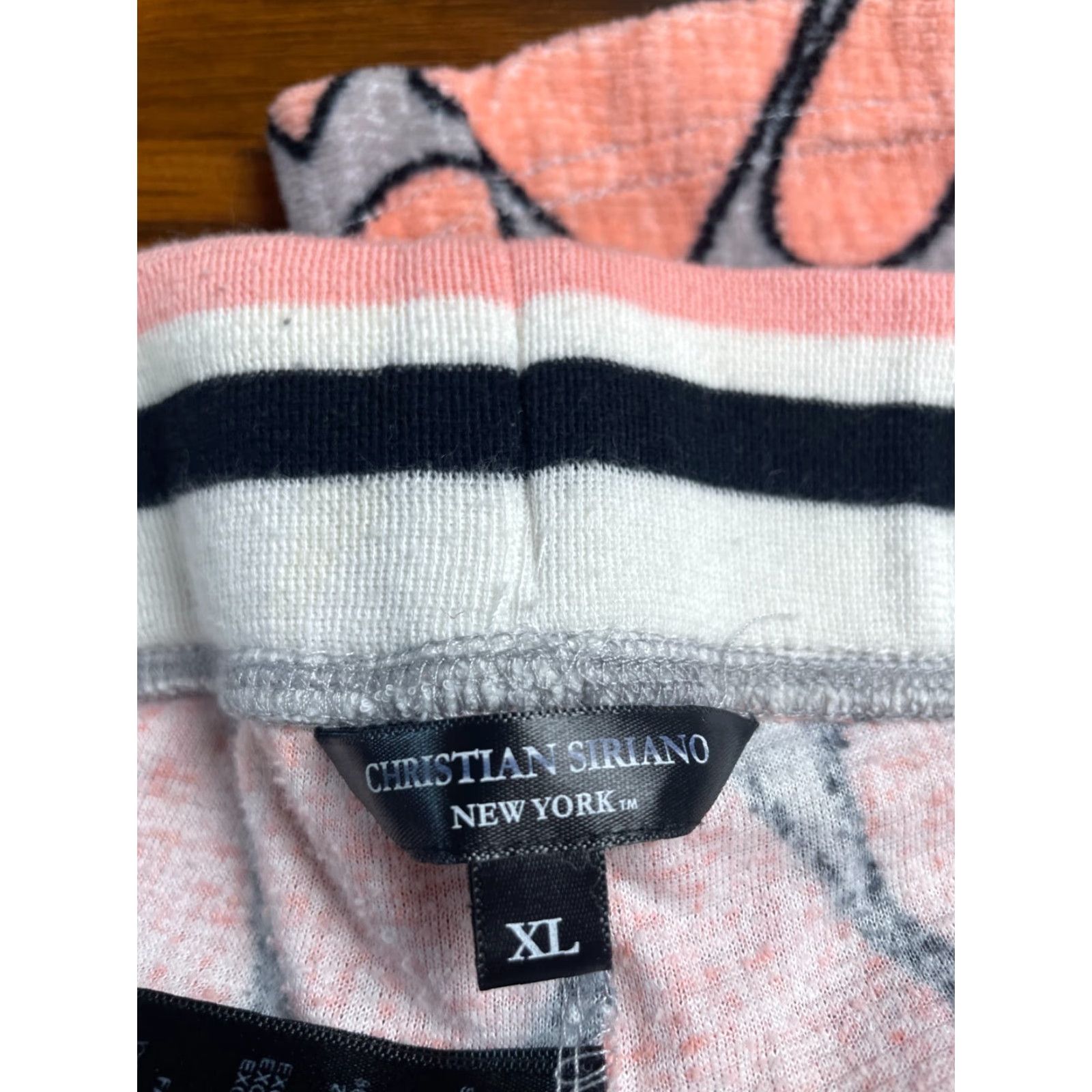 Christian Siriano Christian Sirino Pants Women's XL Pink Pajama Elastic Twisted Twisted Animal Print Penguin Heart Modern Size 40" / US 18 - 3 Thumbnail