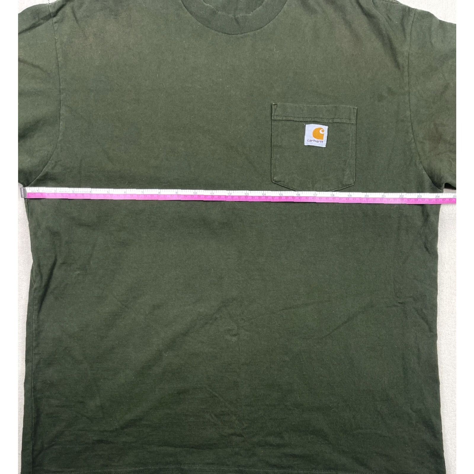 Carhartt Carhartt T Shirt Mens L Pocket Short Sleeve Crew Neck Logo Green Army Military Vintage No (adjust to constraints) Size US L / EU 52-54 / 3 - 5 Thumbnail