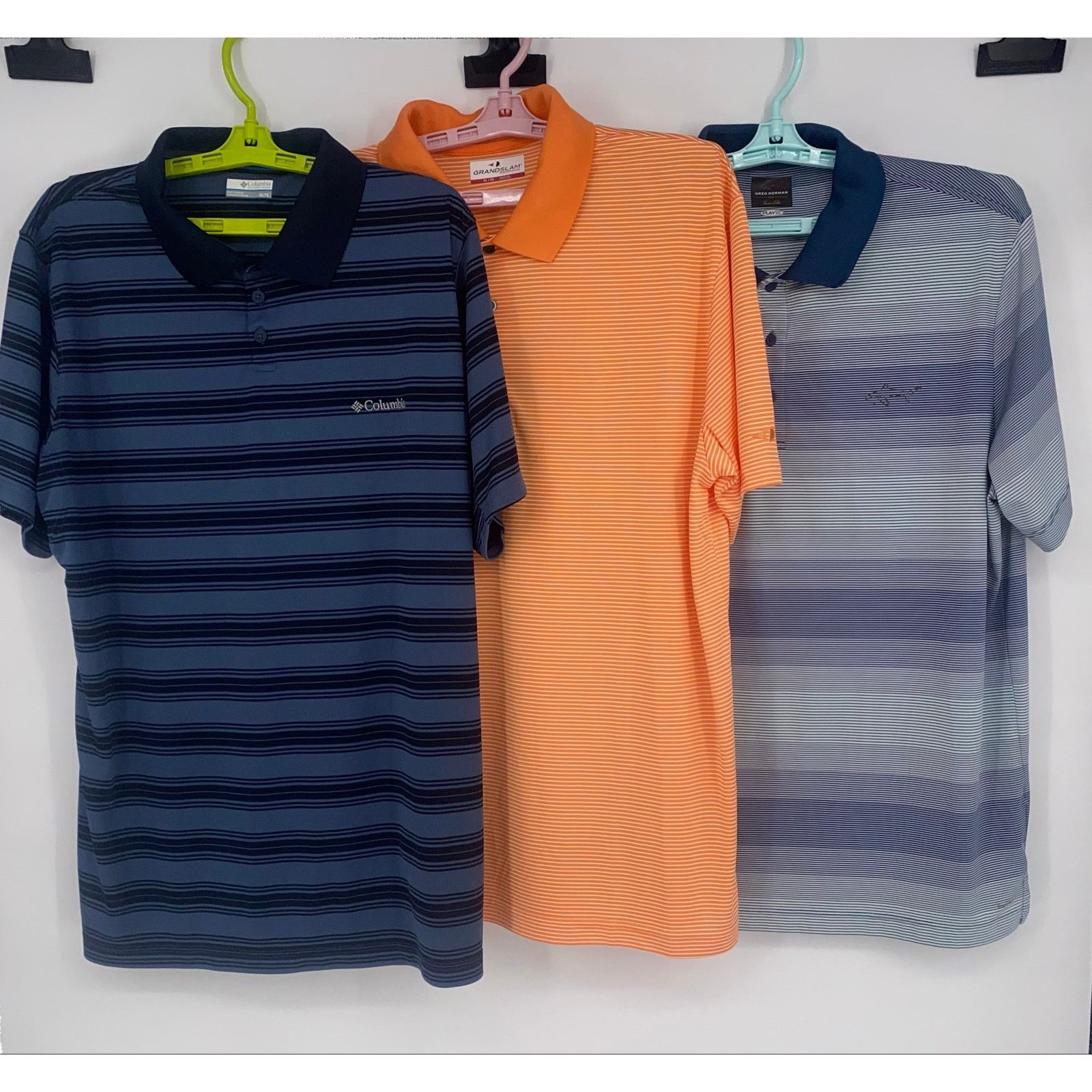 Columbia 3pc Mens Golf Polo Bundle (Columbia,GrandSlam,&Greg Norman) Size US XL / EU 56 / 4 - 1 Thumbnail