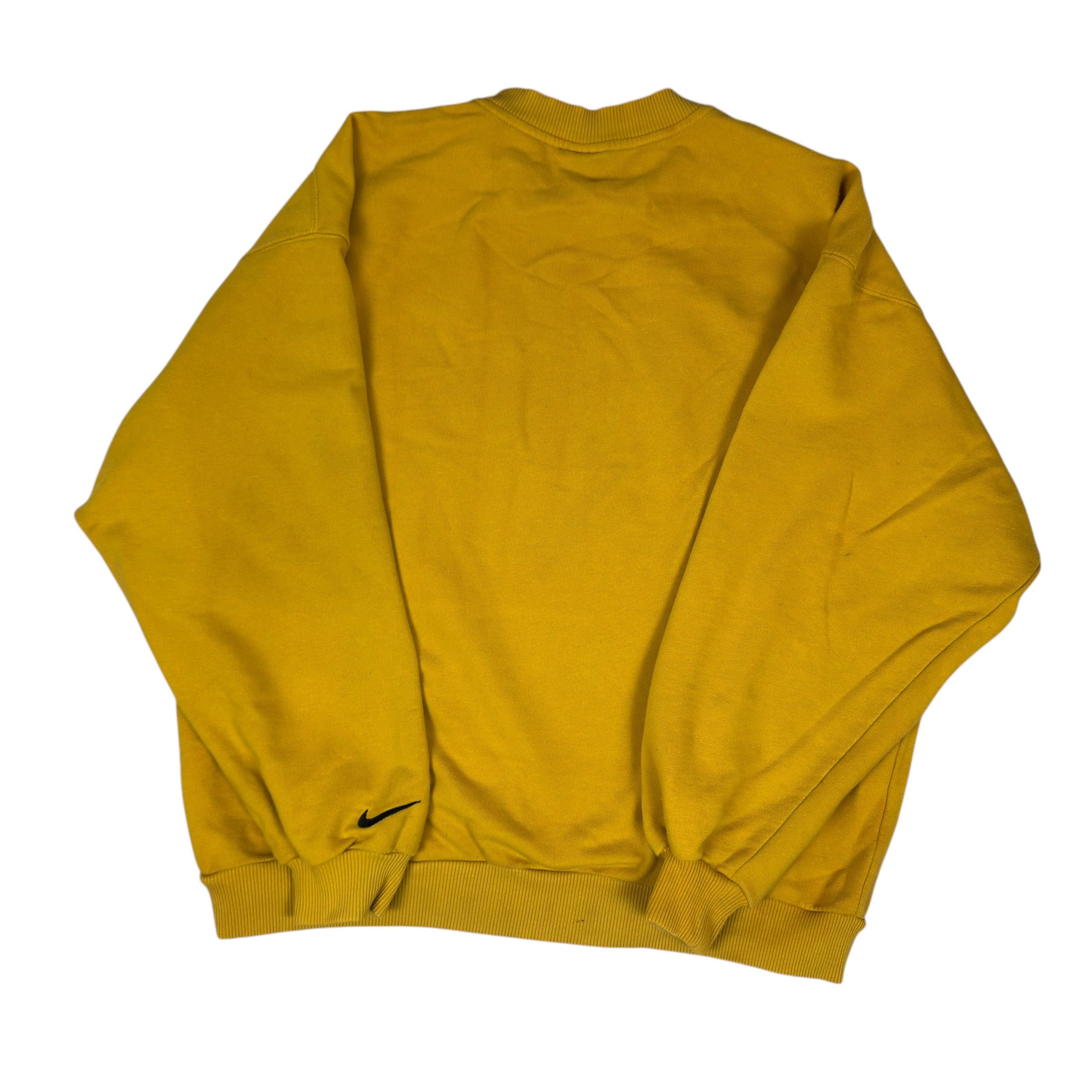 Nike × Vintage Vintage Nike Men Yellow Cotton Spellout Kleding Sweatshirt L Size US L / EU 52-54 / 3 - 8 Thumbnail