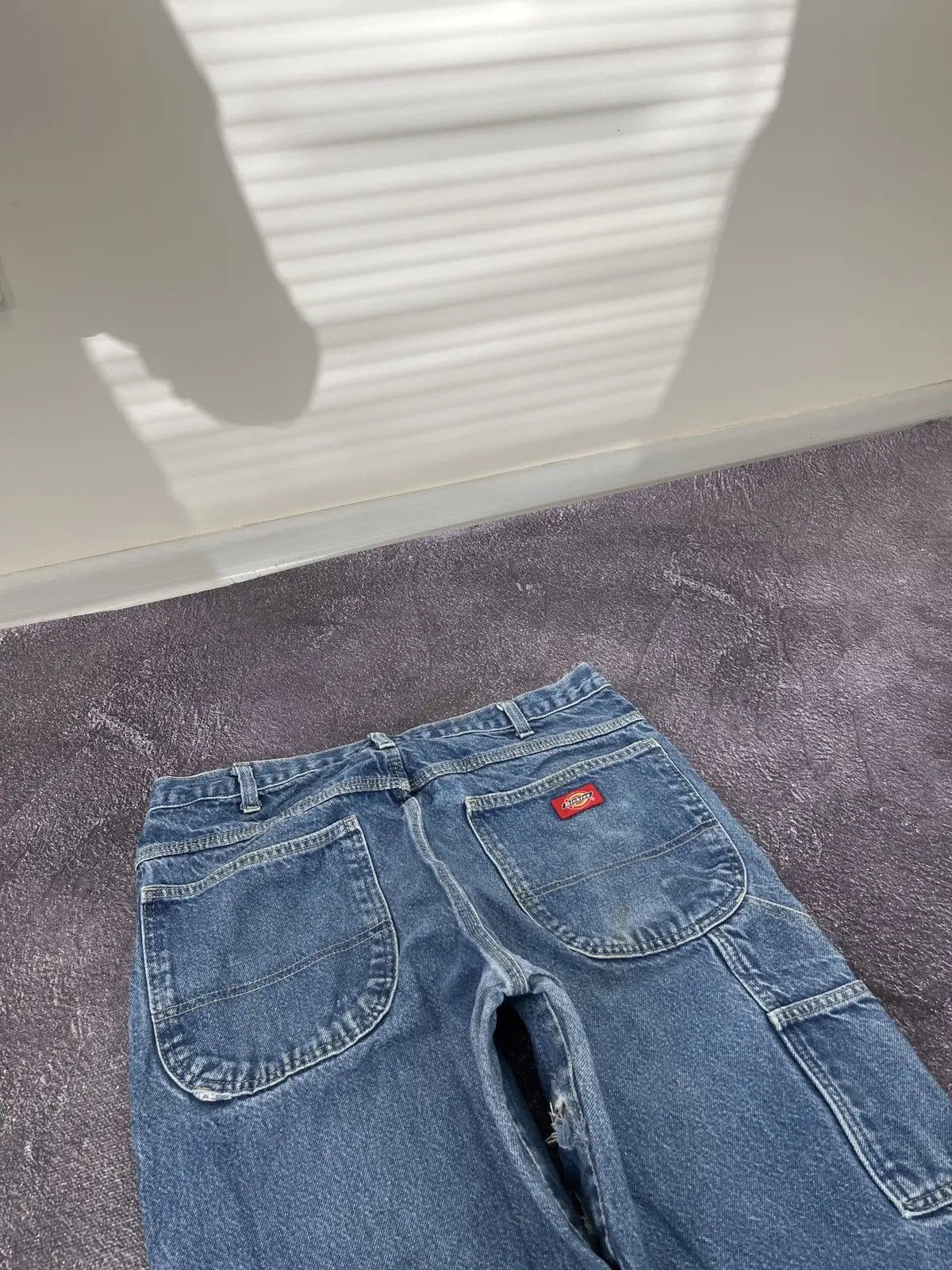 Dickies × Vintage Vintage Dickies USA Faded Blue Work Denim Hype Baggy Jeans Size US 33 - 7 Thumbnail