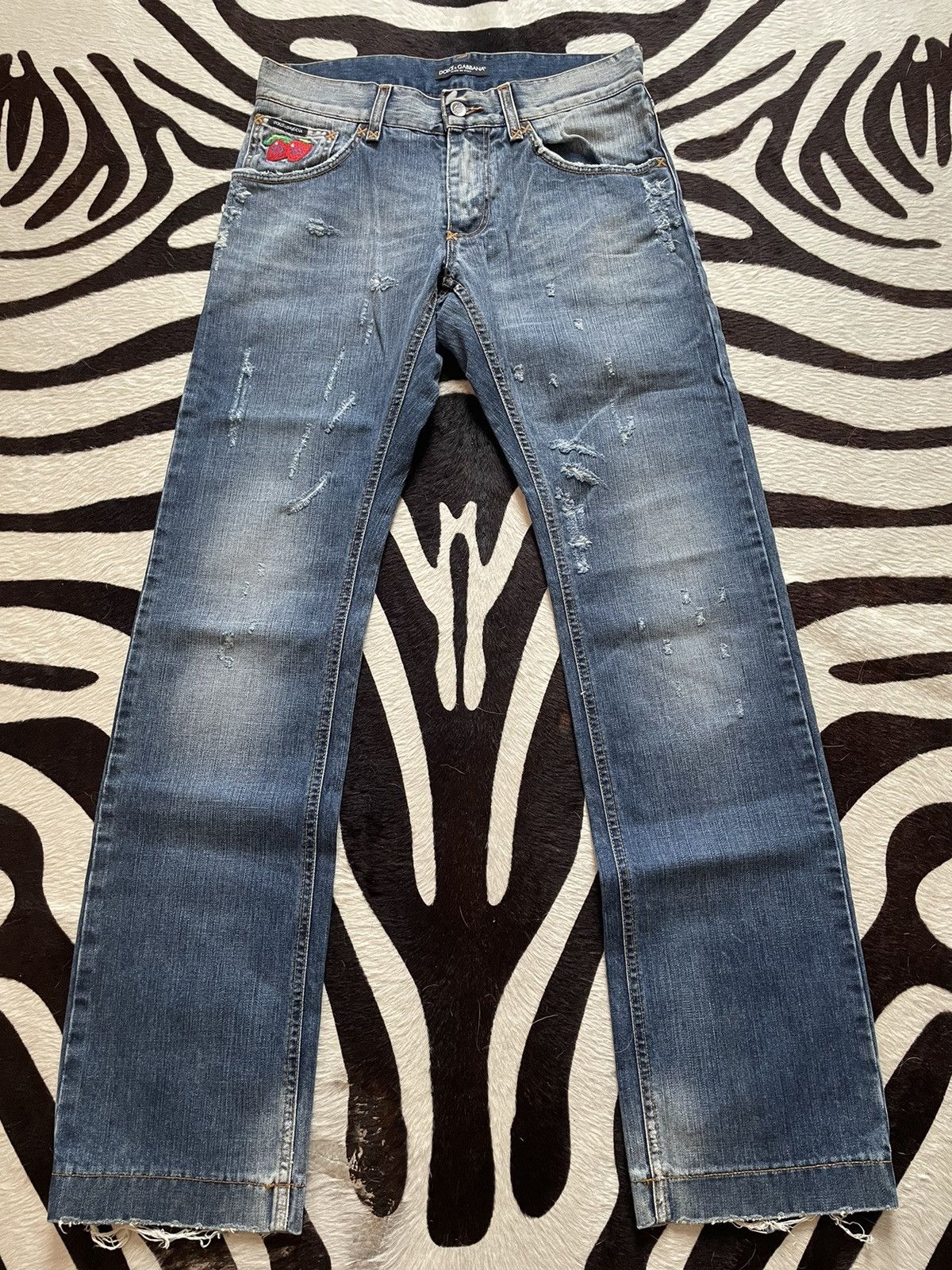 Dolce & Gabbana Archive Dolce & Gabbana strawberry denim jeans  