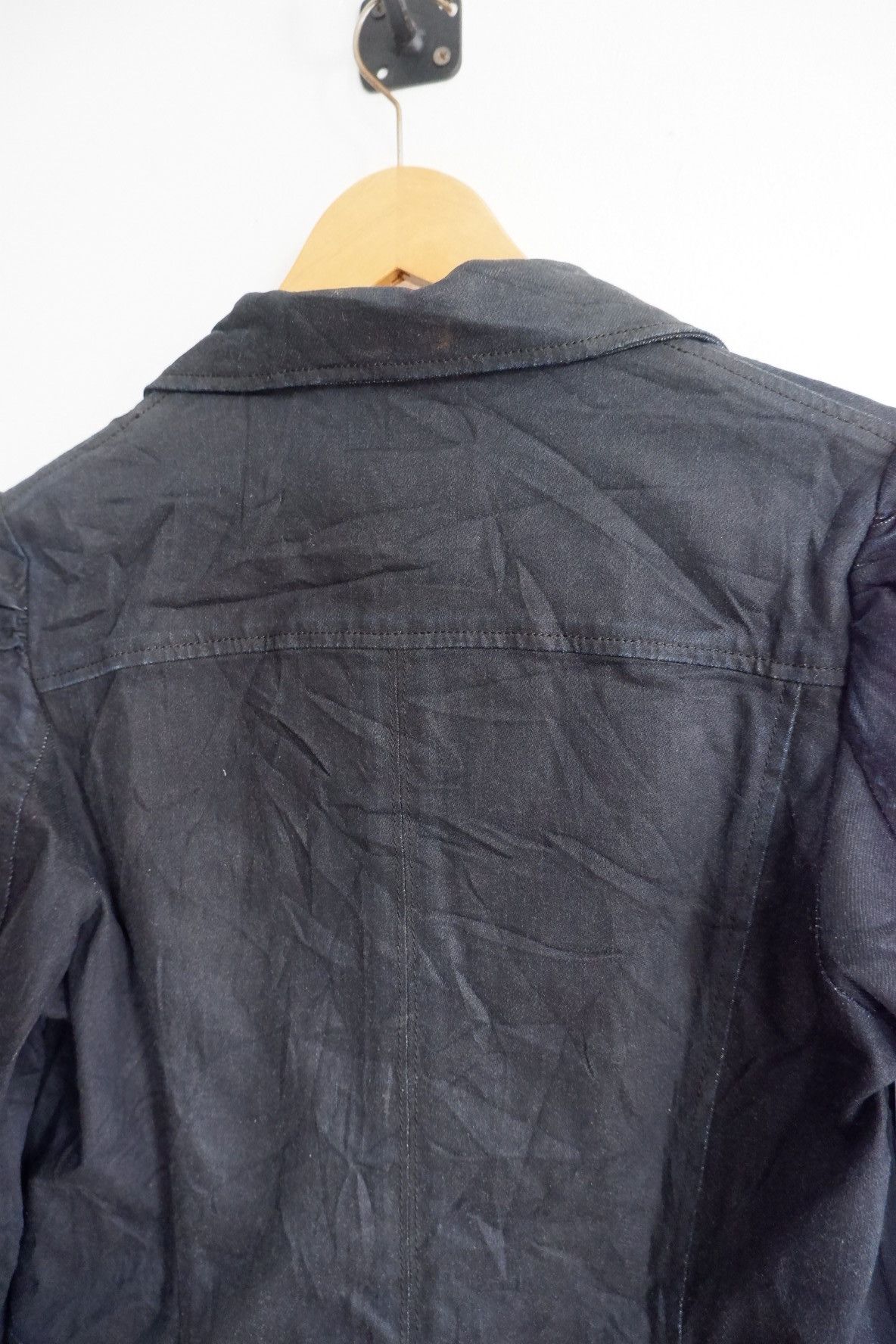 John Galliano John Galliano Black Coated Blazer Denim Jacket Size M / US 6-8 / IT 42-44 - 9 Thumbnail