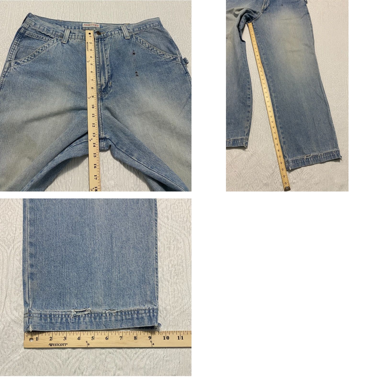 Old Navy VINTAGE Old Navy Painter's Jeans Men 38x33 Blue Denim Baggy Carpenter Wide-Leg Relaxed Size 38 Mens Jeans Vintage 80s 90s Size US 38 / EU 54 - 8 Thumbnail