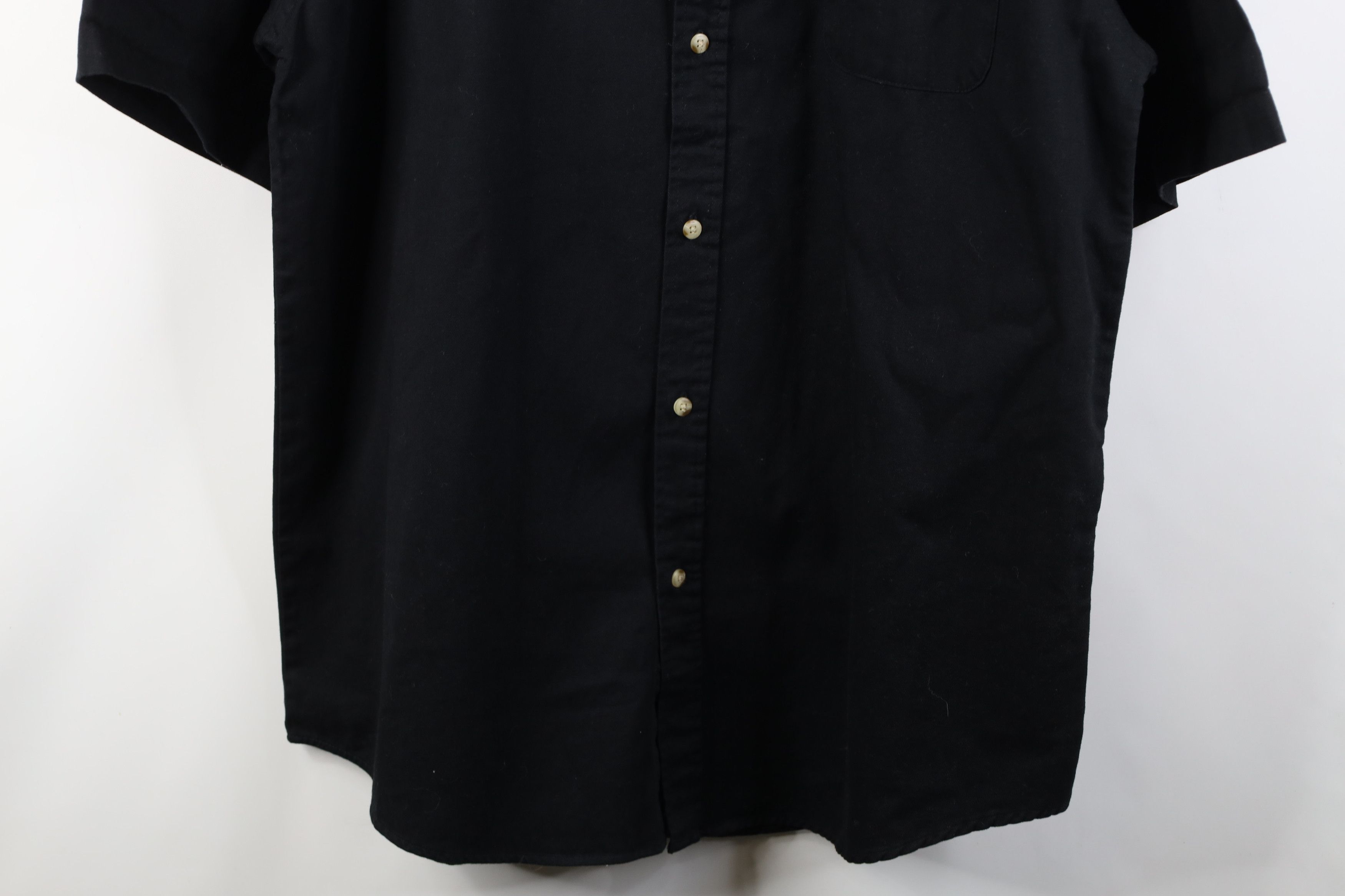 Vintage Vintage 90s Streetwear Cotton Twill Button Down Shirt Black Size US XL / EU 56 / 4 - 3 Thumbnail
