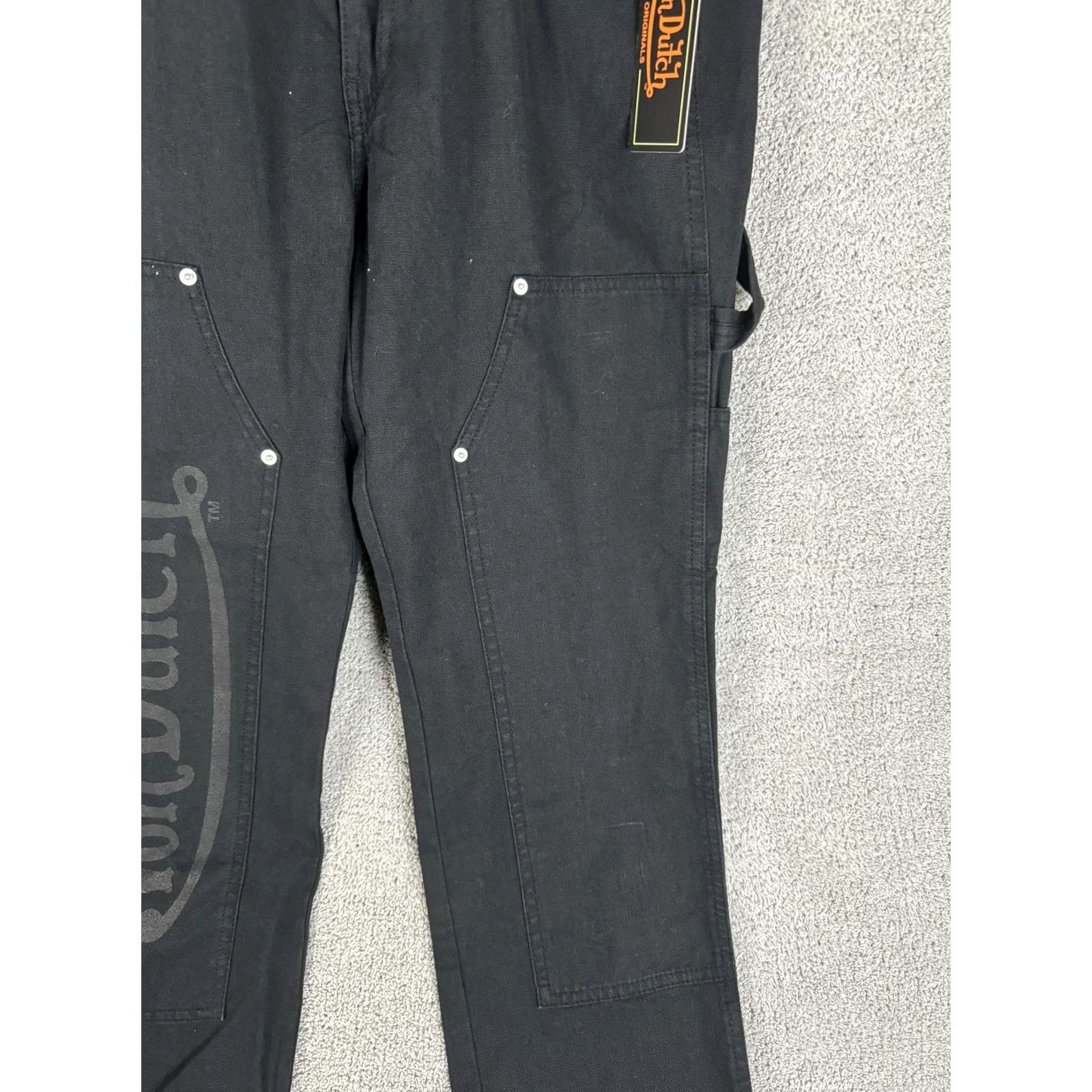 Von Dutch VINTAGE Von Dutch Jeans Mens 30x32 Black Carpenter Denim Logo Y2K Straight Pocket Hammer Loop Mens Size US 30 / EU 46 - 6 Thumbnail