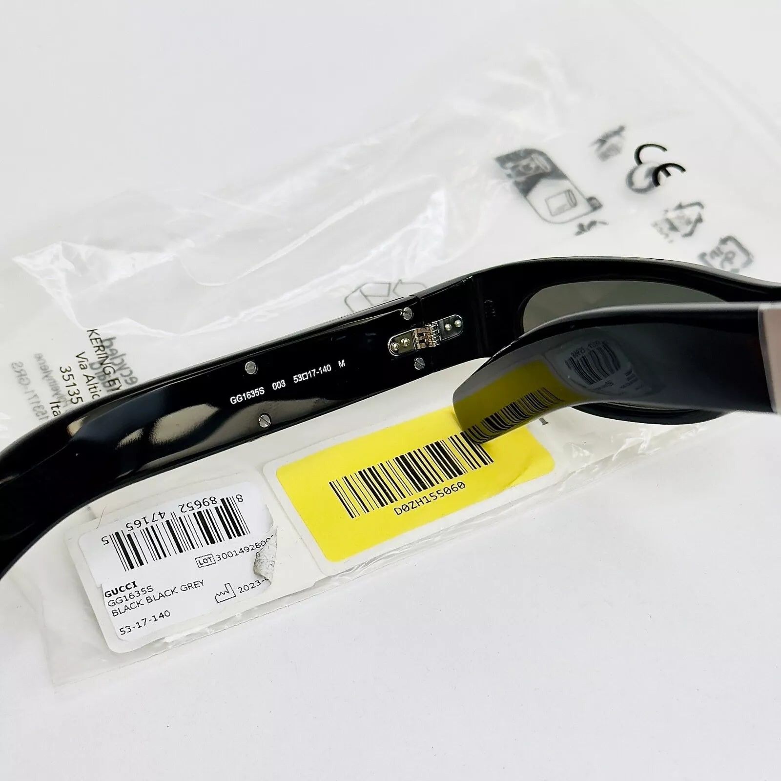 Gucci GUCCI 1635 Black Narrow Logo Gg1635S Mask Sunglasses 003 Size ONE SIZE - 8 Thumbnail