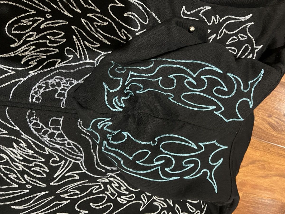 Revenge Revenge Embroidered Tribal Zip Up Skull Hoodie Black Size US S / EU 44-46 / 1 - 6 Thumbnail