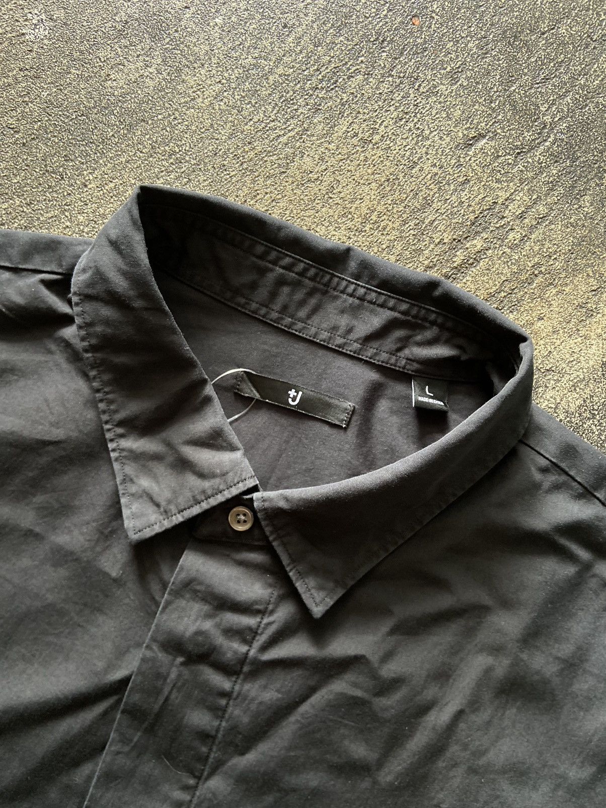 Designer × Jil Sander × Uniqlo JIL Sander X Uniqlo Oversized Shirt Black Size US L / EU 52-54 / 3 - 7 Thumbnail