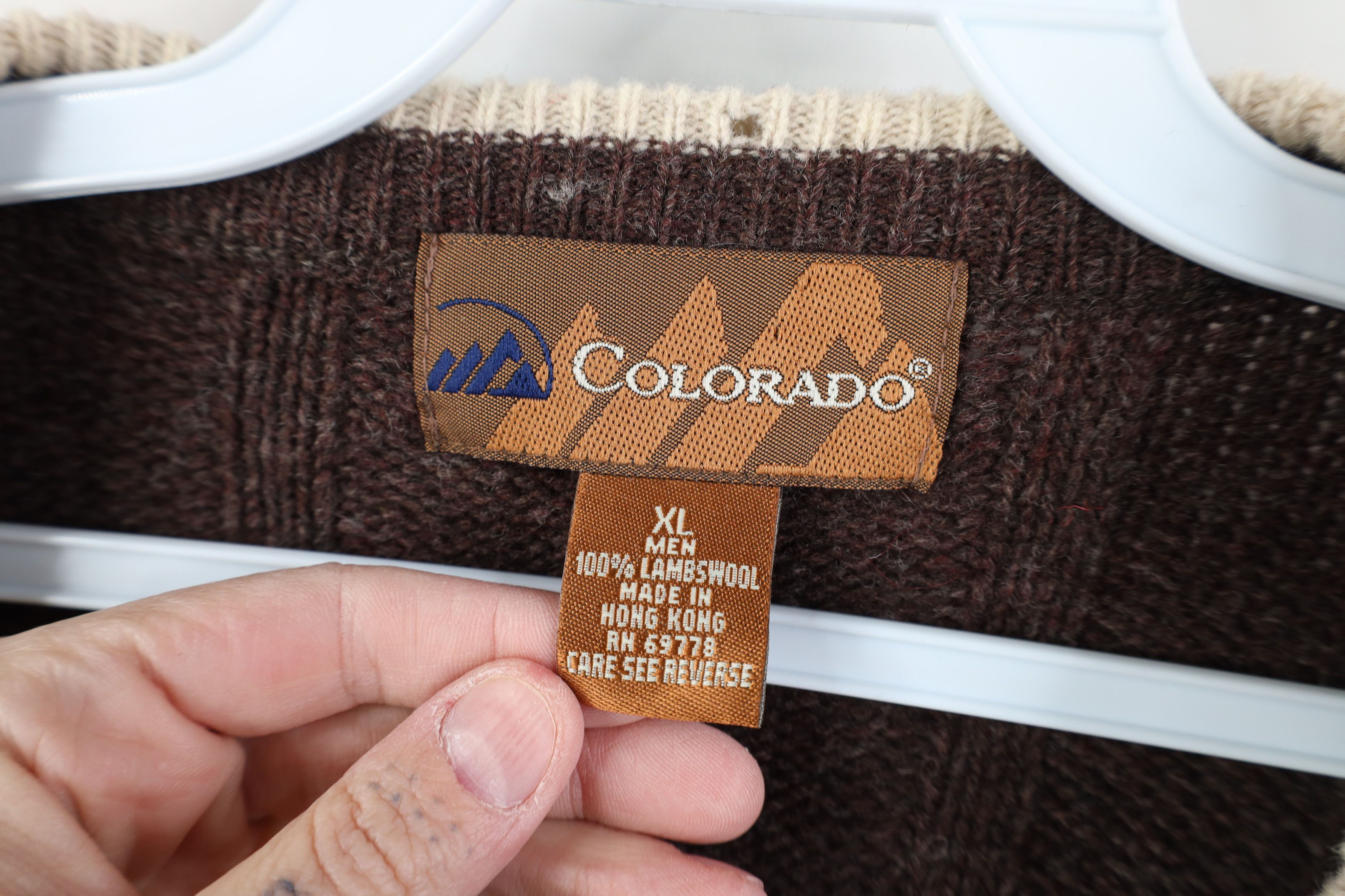 Vintage Vintage 90s Streetwear Lambswool Ribbed Crewneck Sweater Size US XL / EU 56 / 4 - 6 Thumbnail