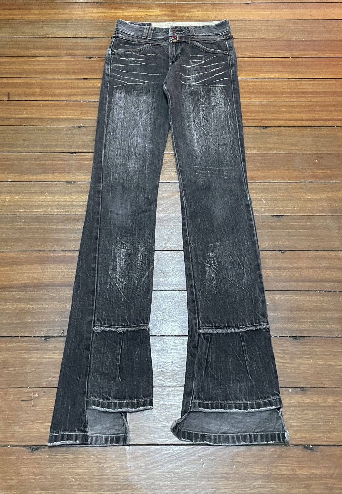 14th Addiction Rare Vintage Marithe Francois Girbaud Flared Jeans 1990s Size US 29 - 1 Thumbnail