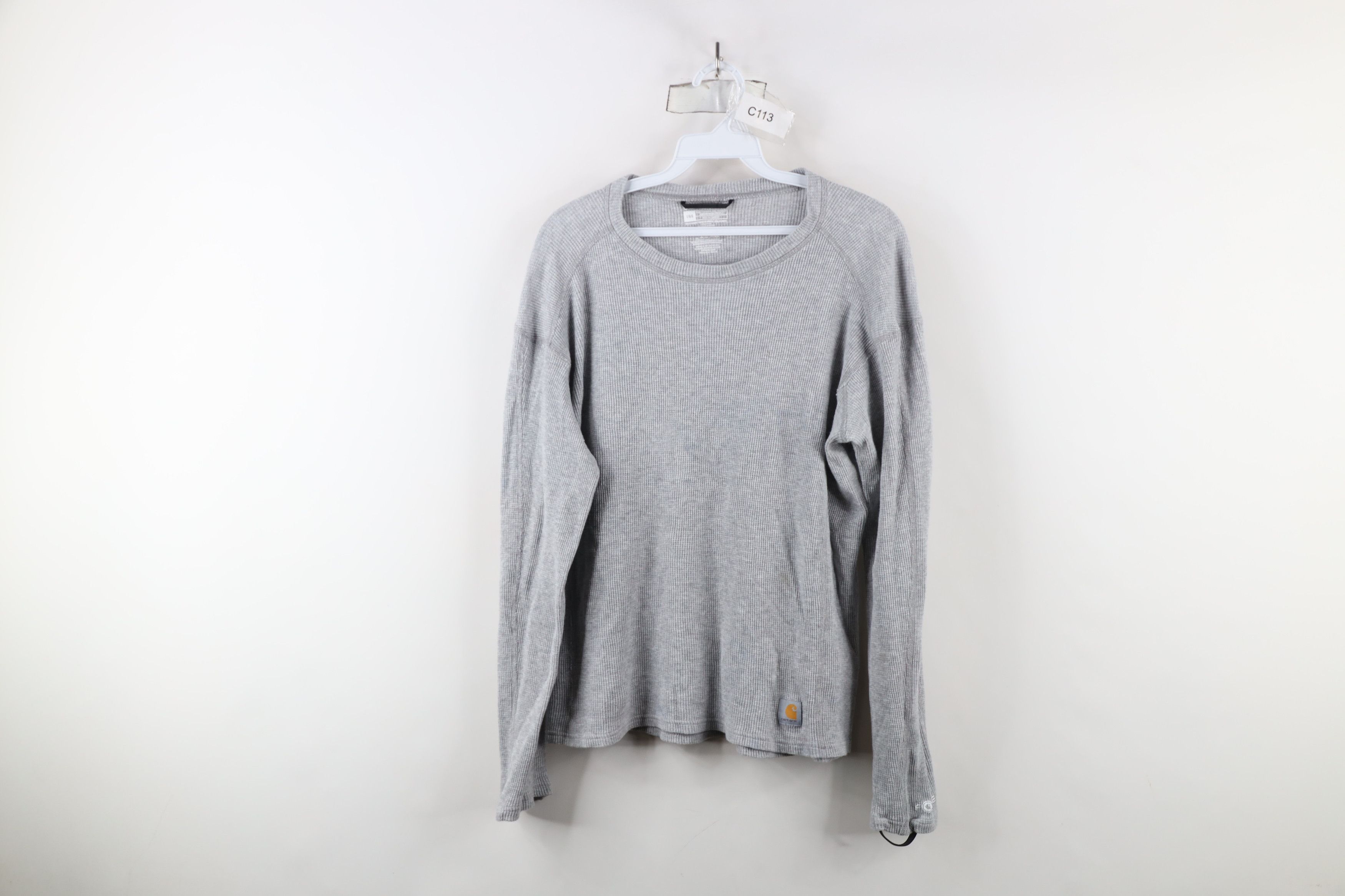 Carhartt × Vintage Vintage Y2K Carhartt Thermal Waffle Knit Long Sleeve T-Shirt Size L / US 10 / IT 46 - 1 Thumbnail