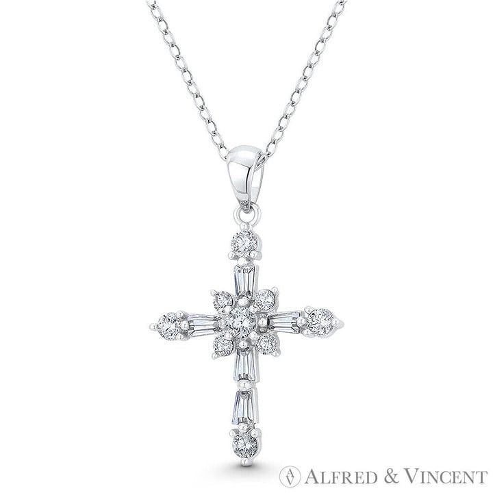 Other Rosicrucian Rose Cross CZ Pendant .925 Sterling Silver Size ONE SIZE - 1 Preview