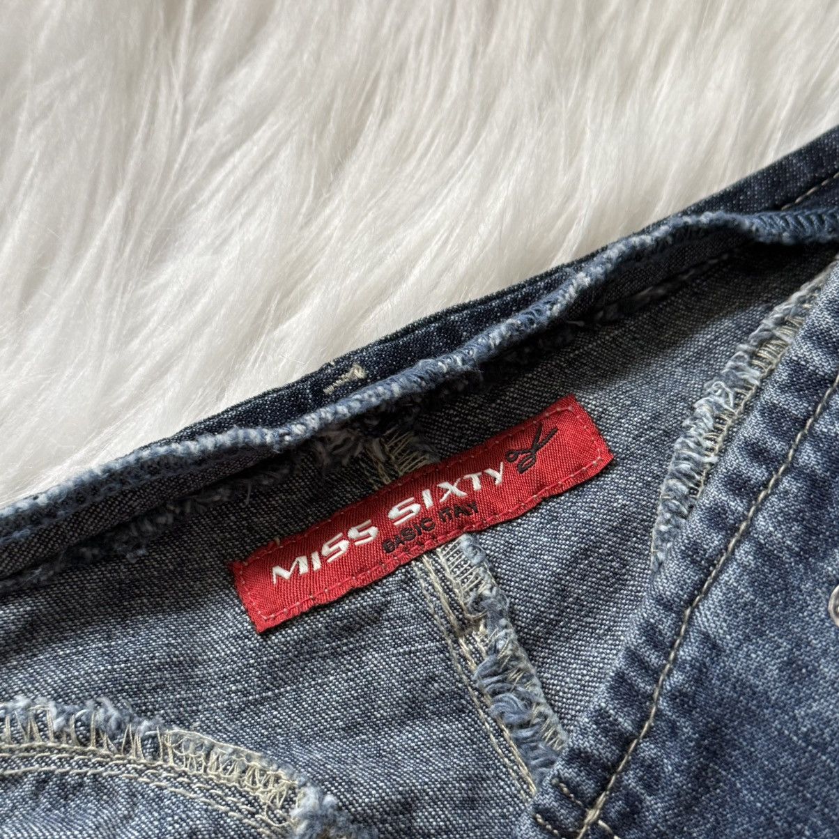 Miss Sixty 📌 Vintage Miss Sixty Flared Washed 00s Low Rice Jeans Size 31" - 7 Thumbnail