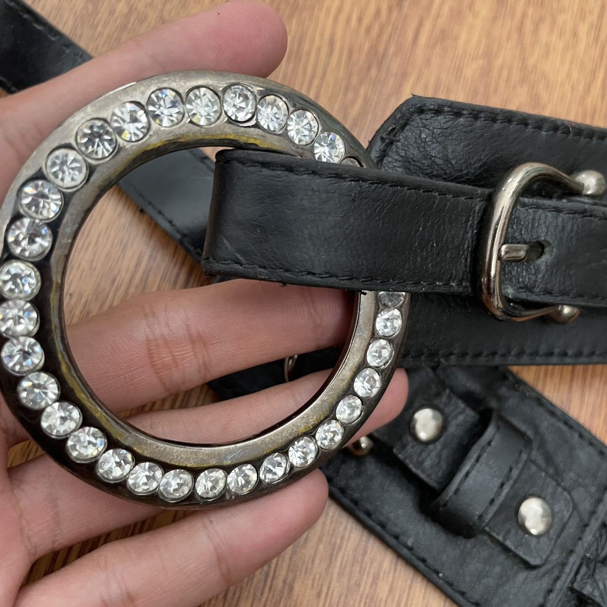 If Six Was Nine Black Rope Wide Crystal Belt Size ONE SIZE - 3 Thumbnail