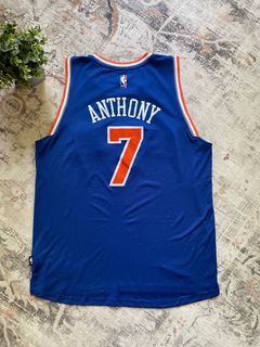 100% Authentic Carmelo Anthony Adidas Knicks Game Issued Jersey Size  L+2" Mens
