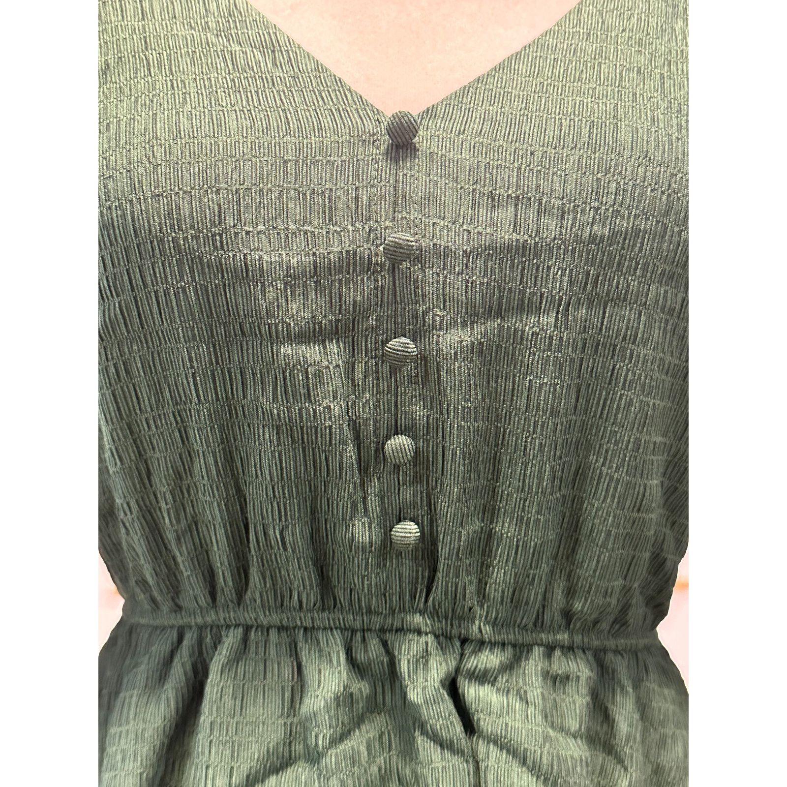 BB Dakota BB Dakota Forest Green Textured Long Sleeve Dress Boho SNWOT Size S / US 4 / IT 40 - 5 Thumbnail