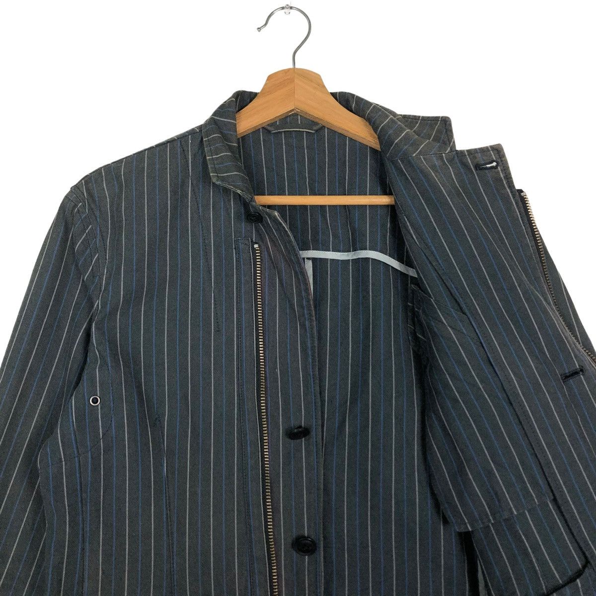 Japanese Brand Biker Jacket Multi Pocket Cargo Striped Custom Culture Japan Size US S / EU 44-46 / 1 - 12 Thumbnail