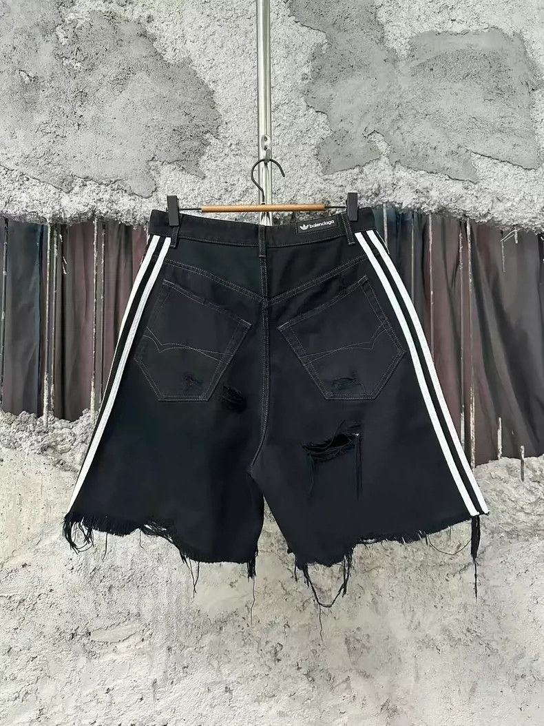 Balenciaga Balenciaga Adidas Denim Shorts Size XS-2506 Size US 26 / EU 42 - 2 Thumbnail