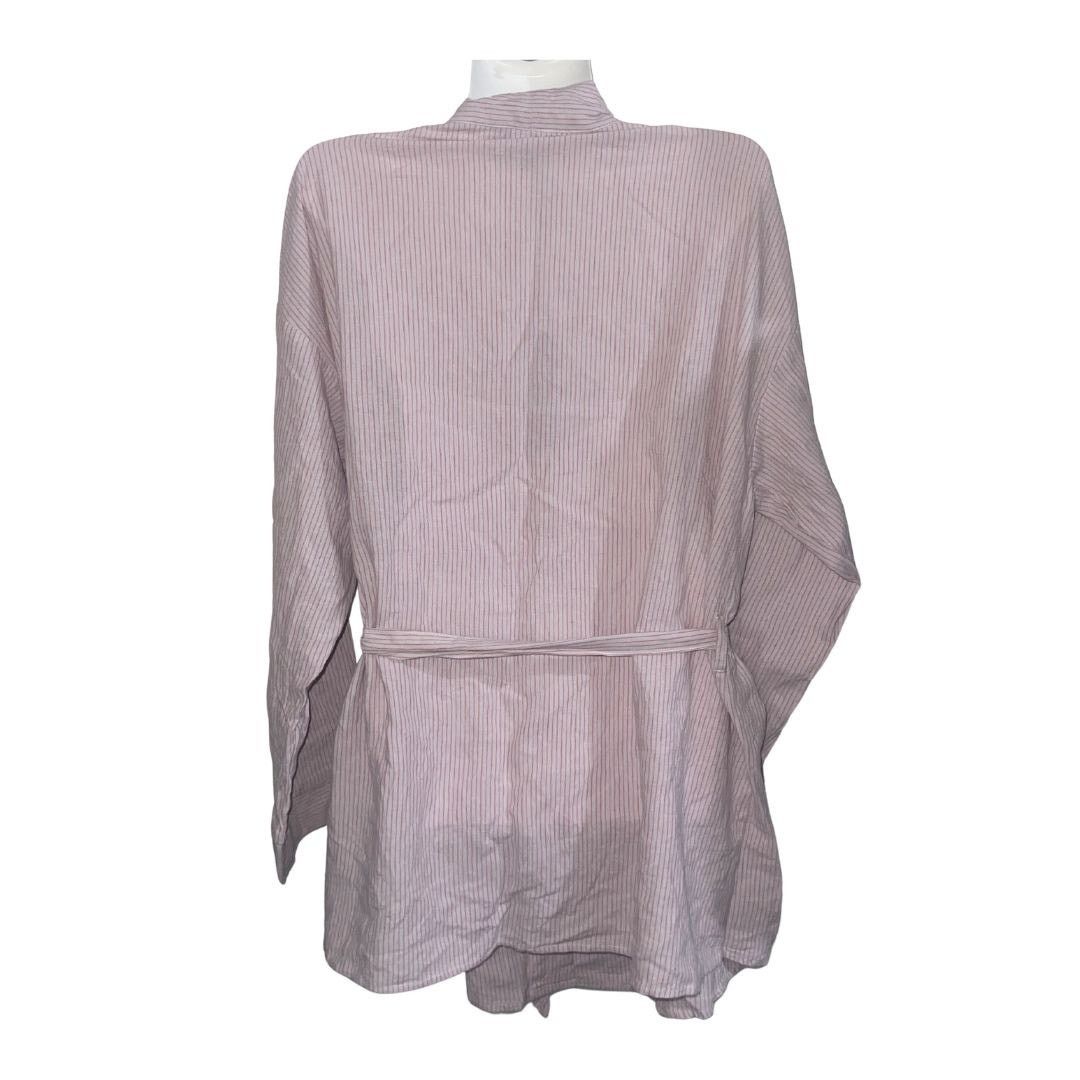 Other Velvet Heart Nelly Stripe Belted Kimono Top 100% Linen NWT Size M / US 6-8 / IT 42-44 - 2 Thumbnail