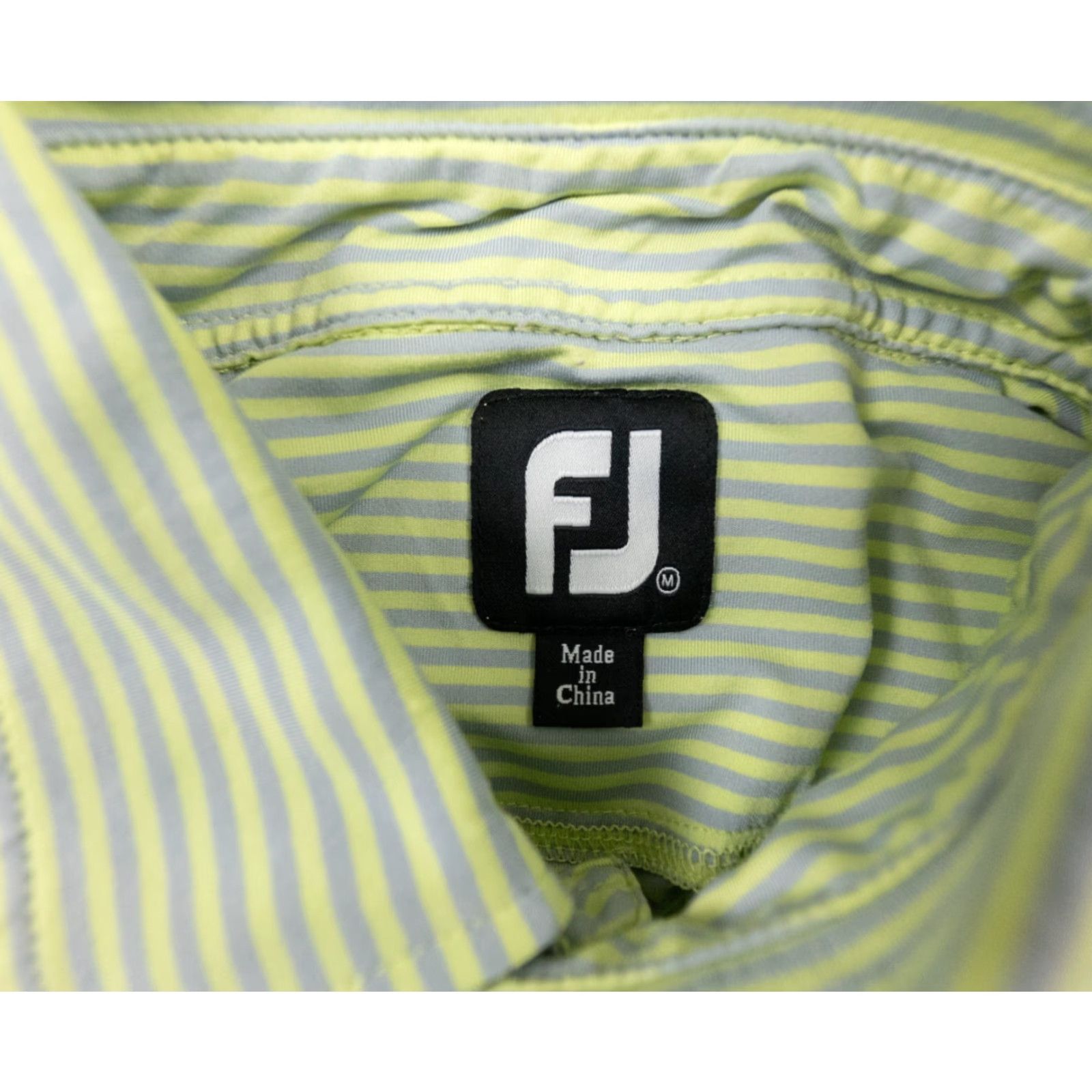 Footjoy FootJoy Polo Shirt Mens Regular Striped Green Golf FJ The Players Club Collared Short Sleeve Polo Adult Medium Men’s Greenside Logo Golfwear Size US M / EU 48-50 / 2 - 6 Thumbnail